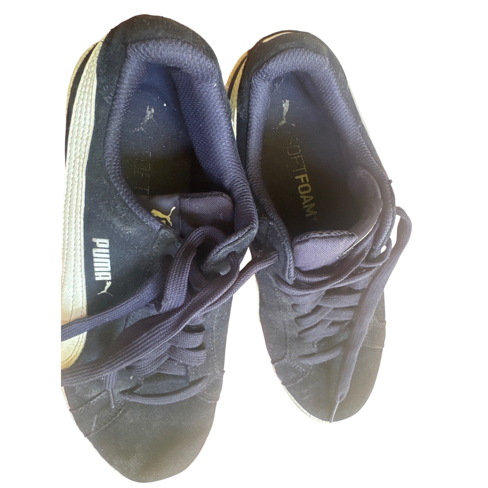 Puma Smash v2 Navy Blue White Suede Low Top Sneakers SoftFoam Men’s Shoes