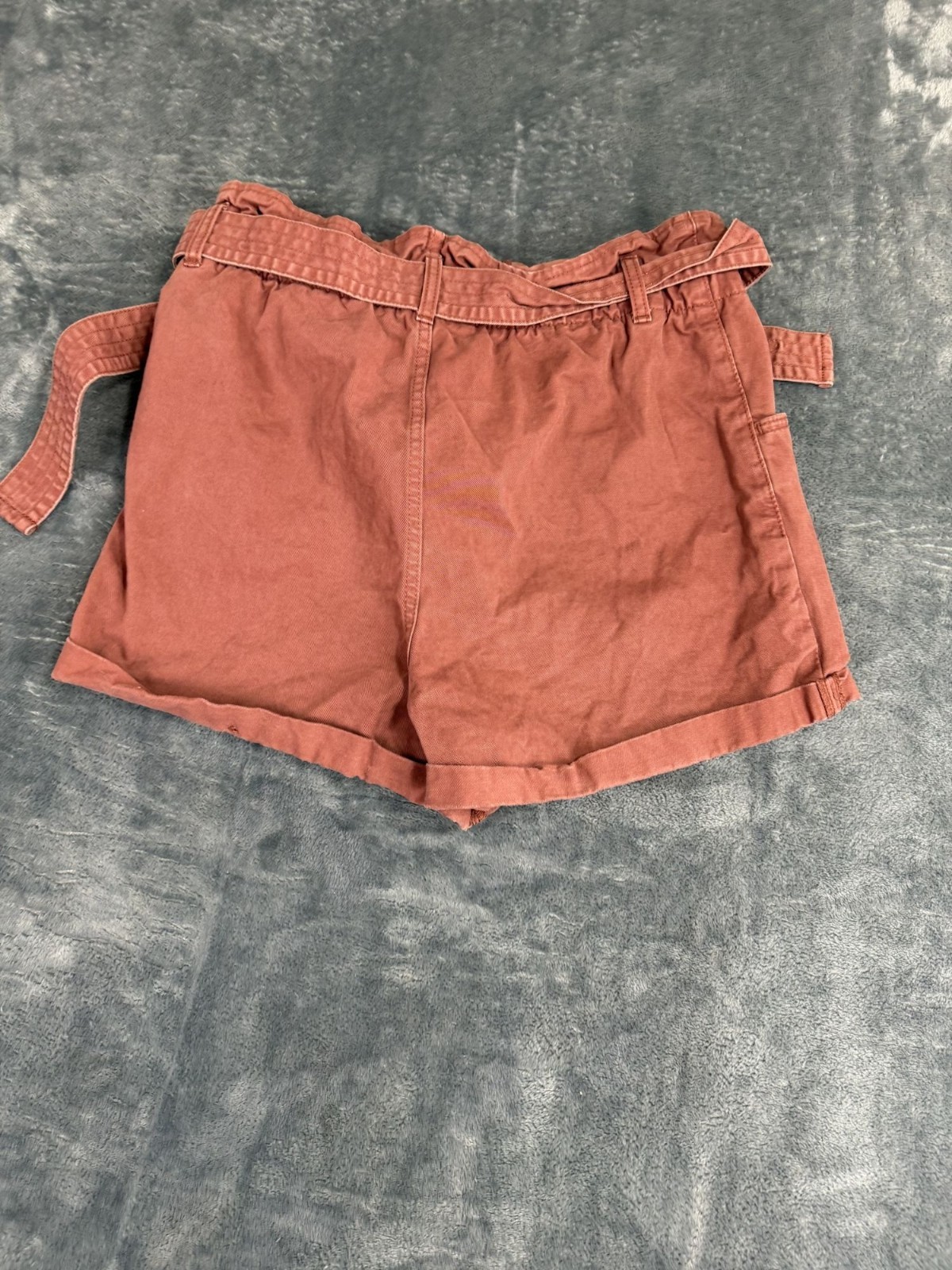 Abercrombie & Fitch Womens Rust Paperbag Belted Shorts Size M
