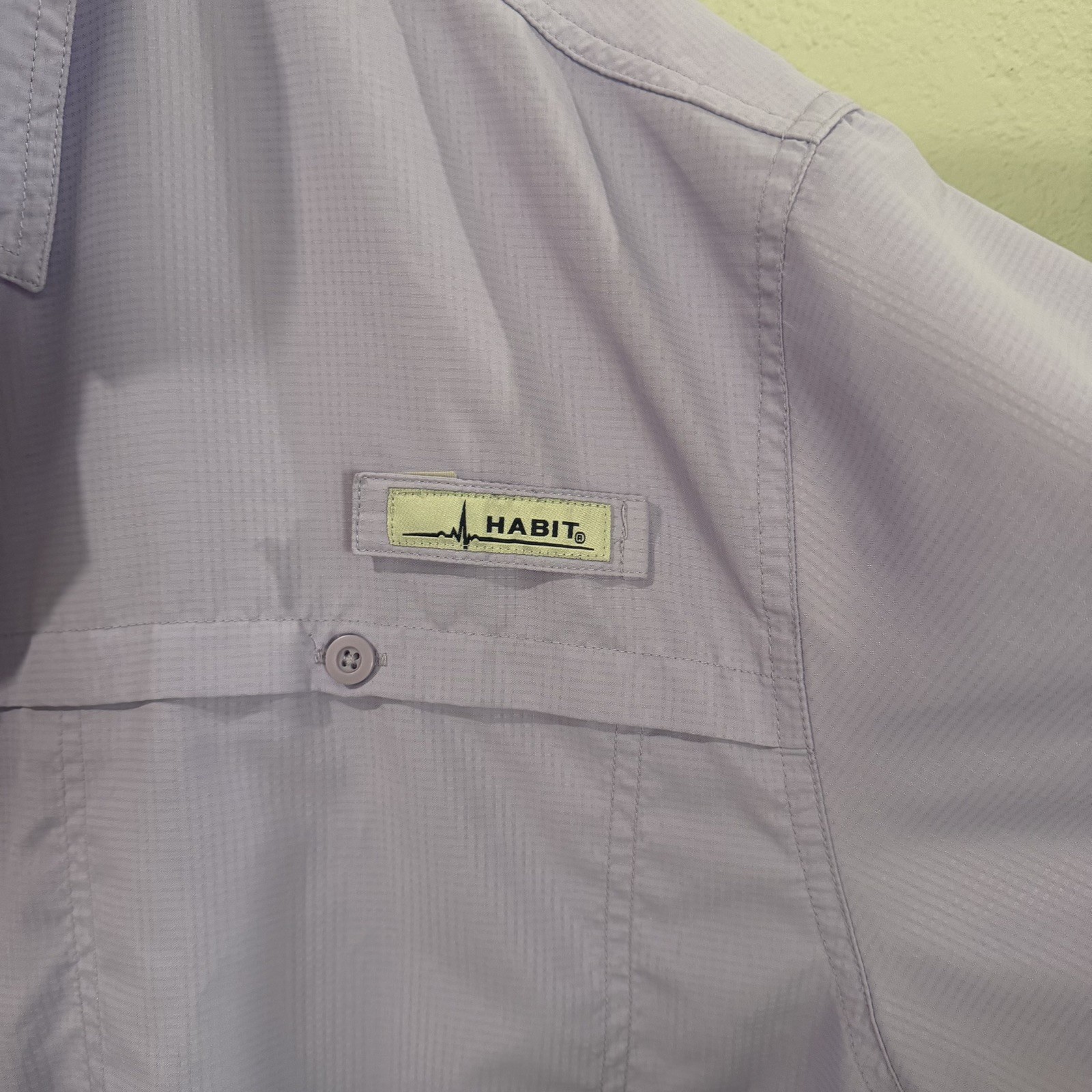 Habit Vented Back Short Sleeve Sport River Fishing Shirt UPF40 Mens 3XL Purple