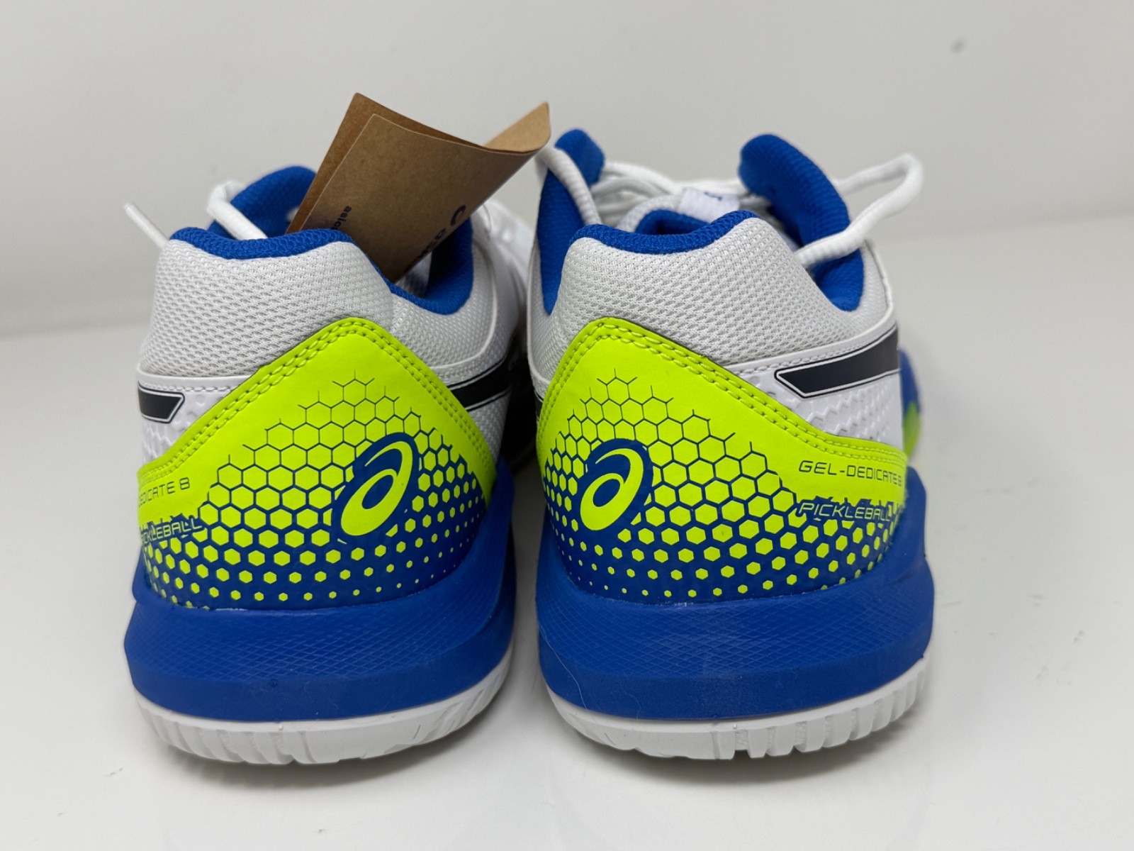 ASICS Men’s Gel-Dedicate 8 Pickleball White Black Blue Size 12