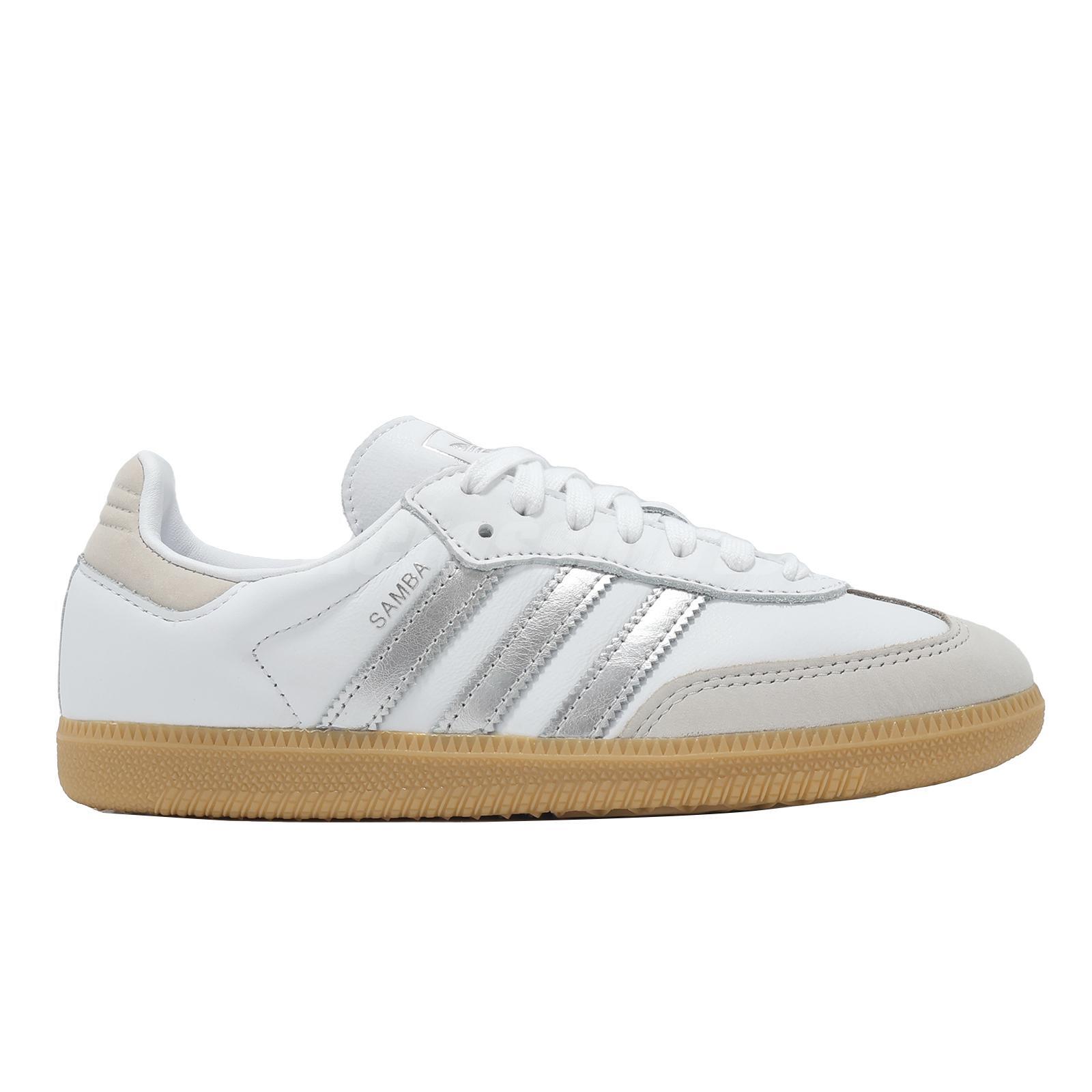 adidas Originals Samba OG W White Silver Metallic Grey Gum Women Casual JI2725