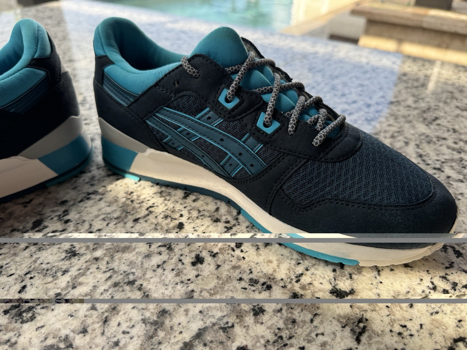 ASICS Gel Lyte III Men’s Athletic Sneaker Black Blue Gray White Lace-Up Low Top