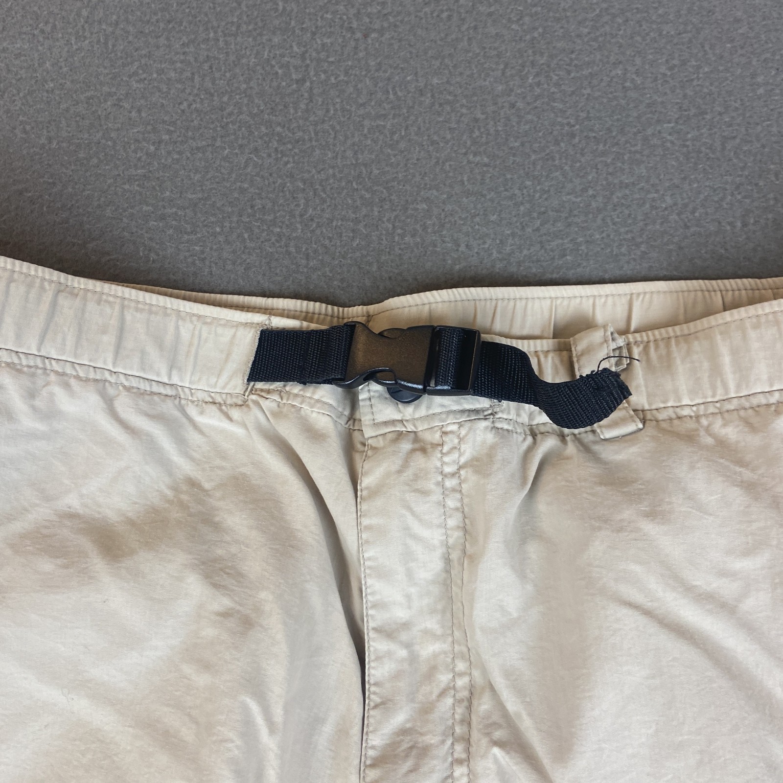 REI Pants Mens Large Beige Convertible Cargo Hiking UPF 50+ Workwear Belted