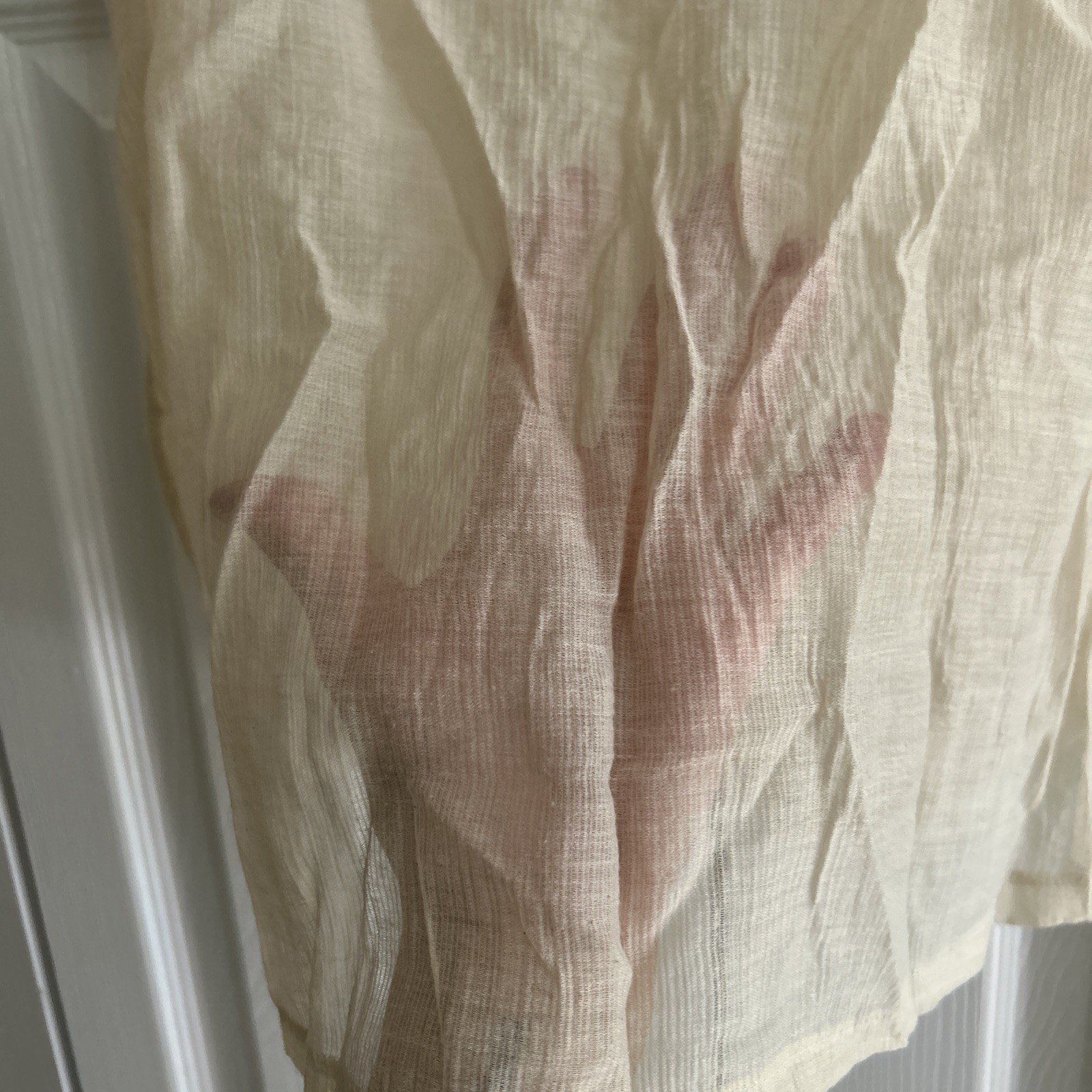 THE LIMITED Top L Ivory Sheer Sleeveless Embroidered, Lace & Beading EUC