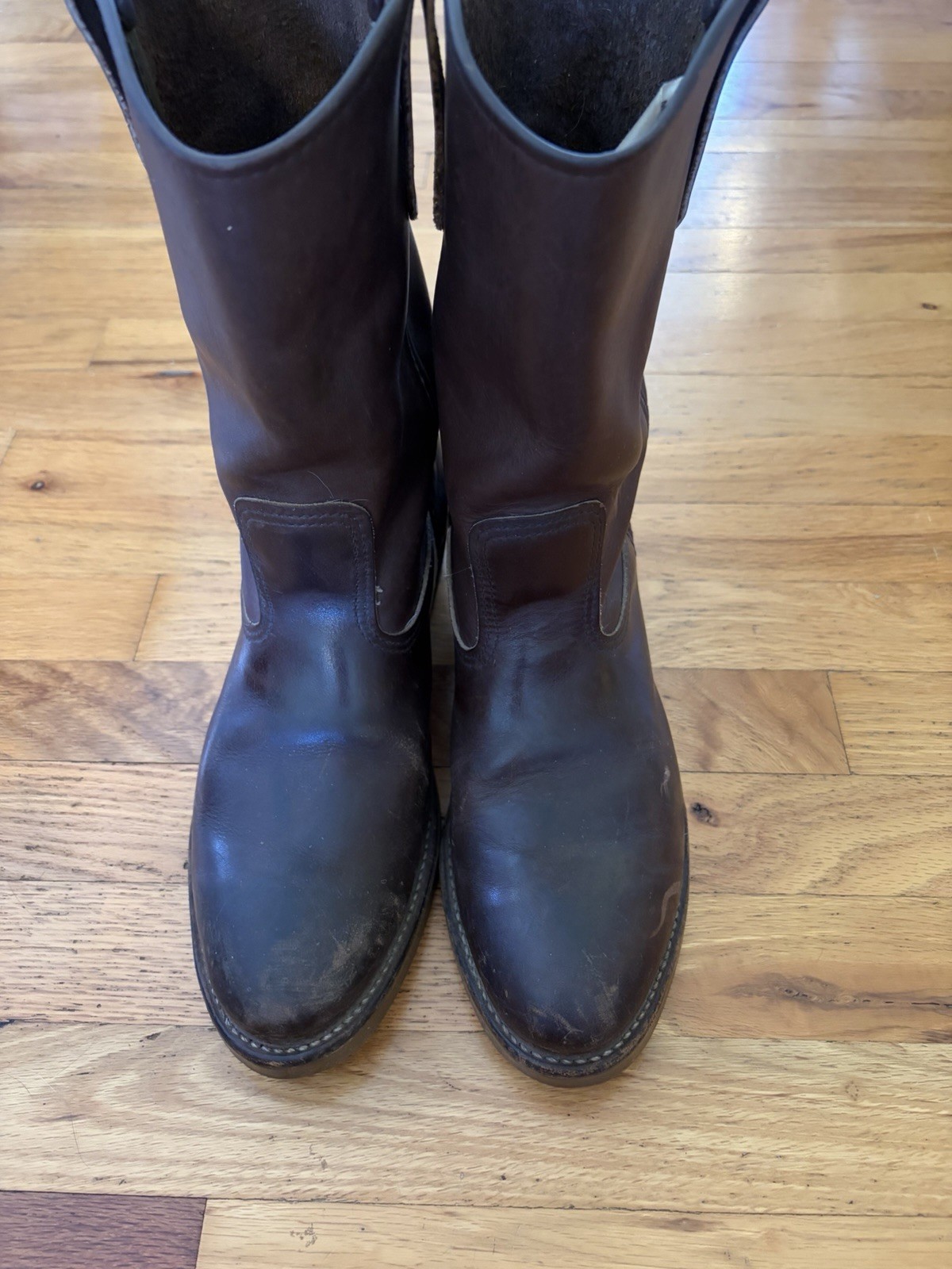 Red Wing Pecos 1155 Pull On Work Boots Brown Leather Made In USA Men’s Size 9D