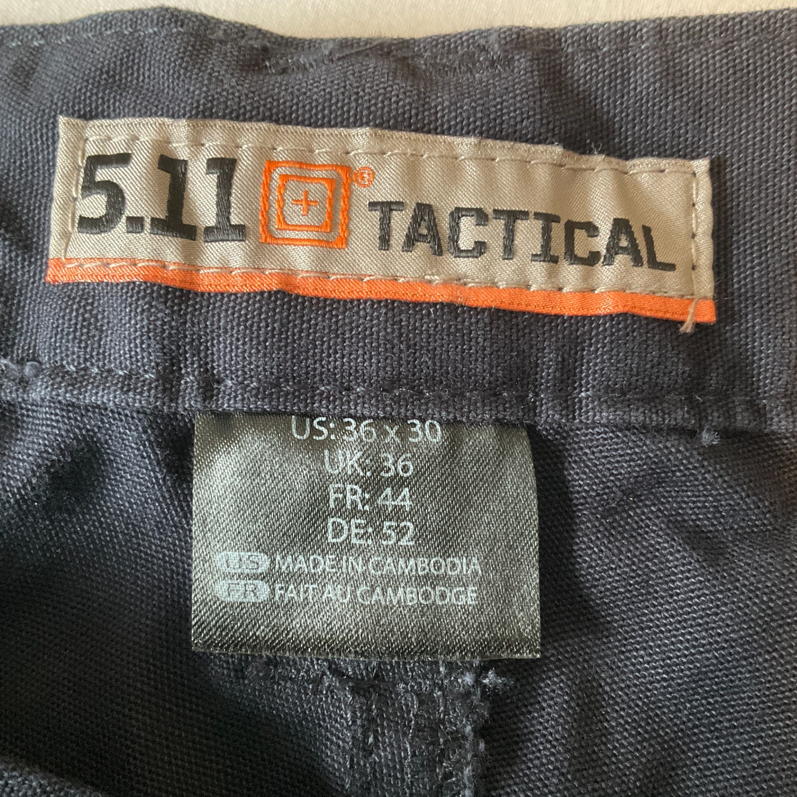 5 11 Tactical Pants Men Size W36 L30 Blue Pockets Adjustable Waist Relaxed 74251