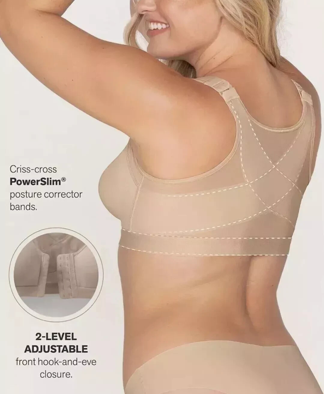 LEONISA Multi Functional Posture Corrector Wireless Bra 011473 Asst Sizes NWT