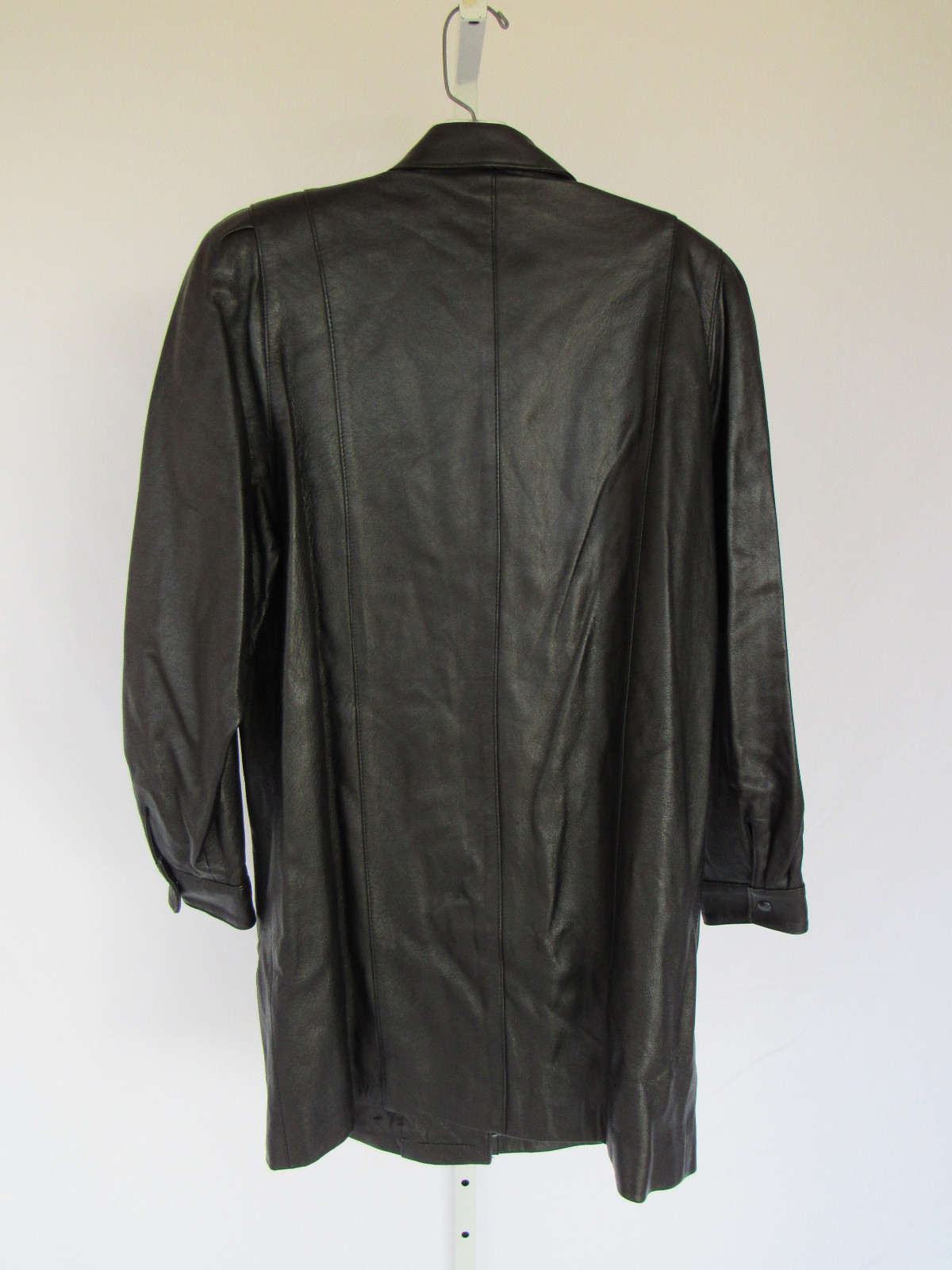 RIVOLI ITALIAN CALF LEATHER WOMEN’S COAT BLACK SIZE 9 LIKELY NEVER WORN!!!