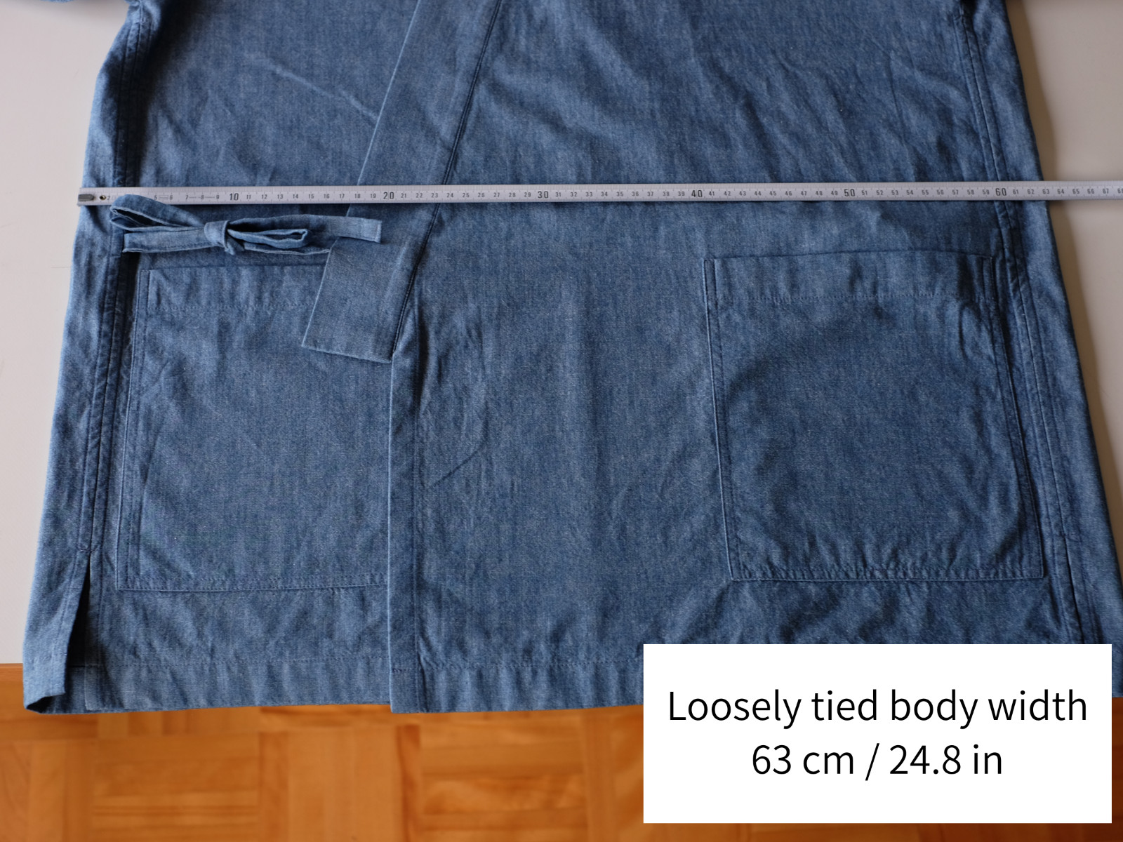 Japanese Samue Top L Blue Cotton Dungaree Workwear Smock Handmade