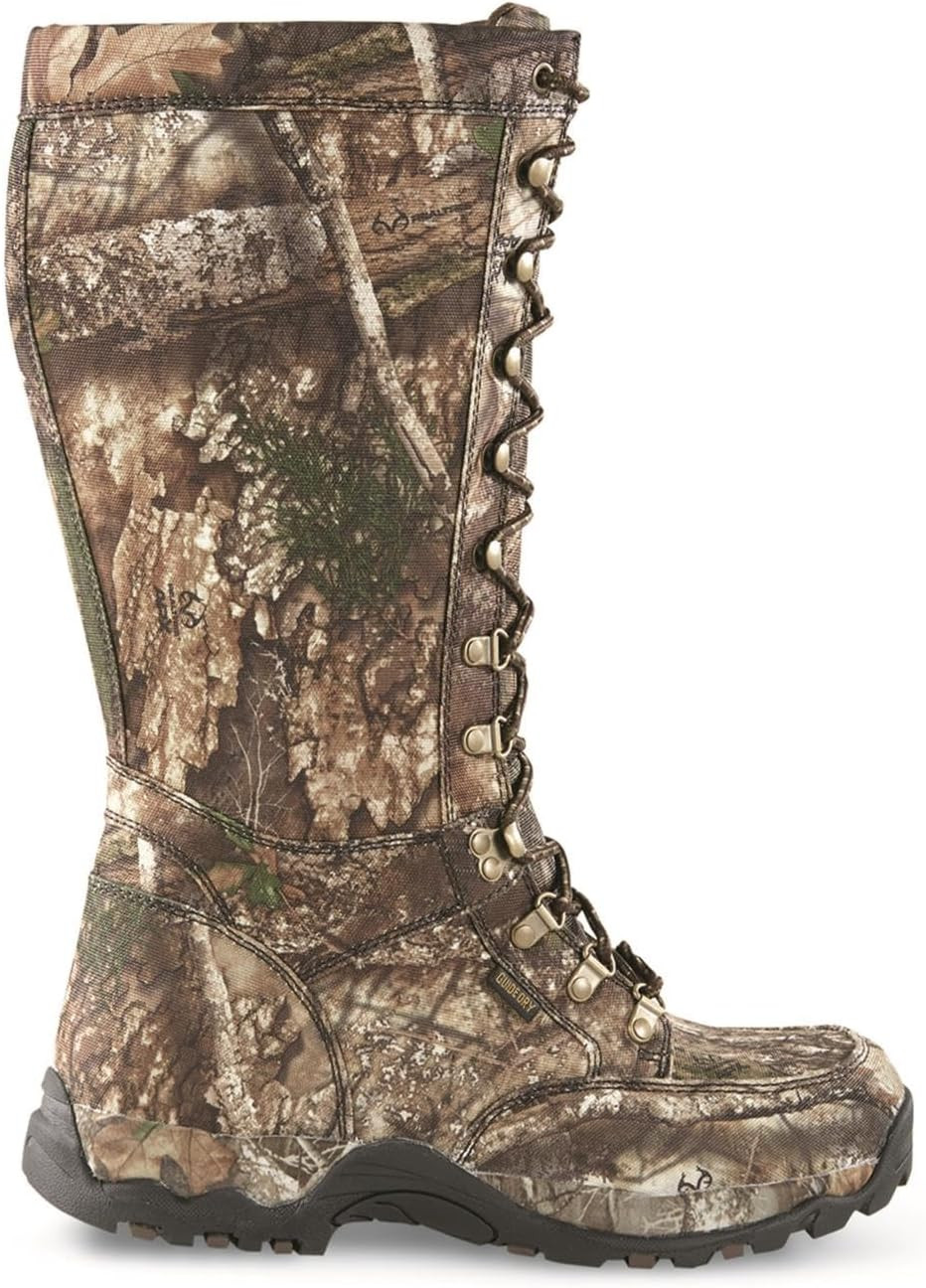 Mens Camo Nylon Rubber Snake Boots, Waterproof and Snake Proof Hunting Shoes