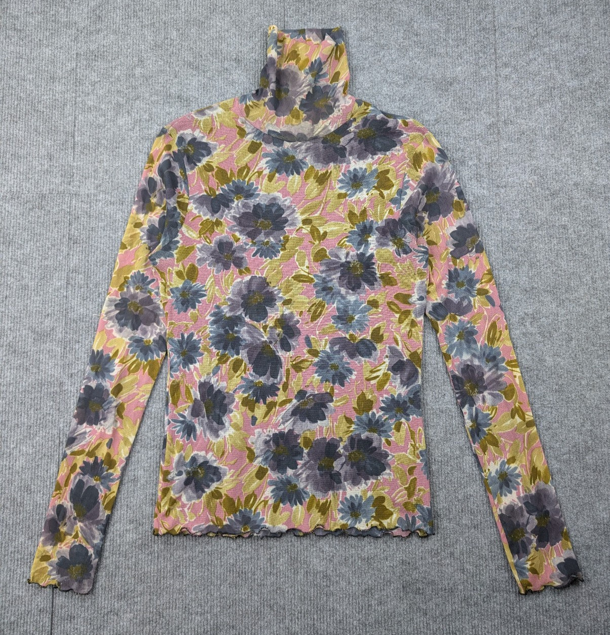 VIntage Westonwear Mesh Shirt Women Large Floral Retro Y2K Festival Artsy Whimsy
