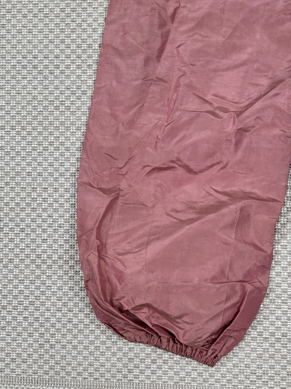 Antique Middle Eastern Harem Pants Shiny Pink Silk Drawstring Waist AS IS