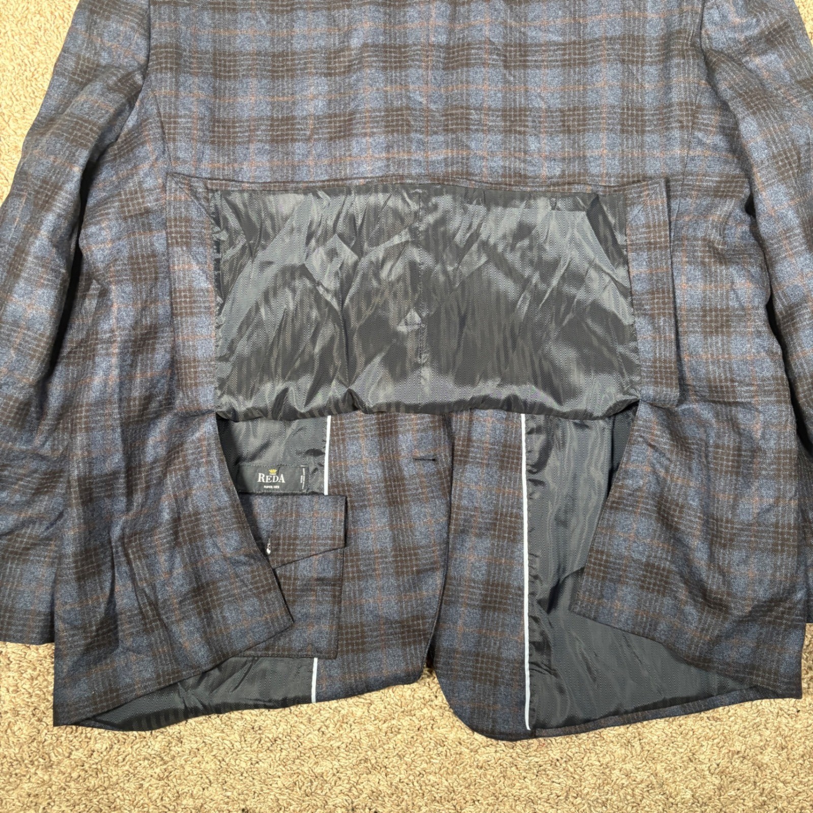 Joseph Abboud Heritage Blue Glen Plaid Reda Wool Blazer Sport Coat 50 Regular