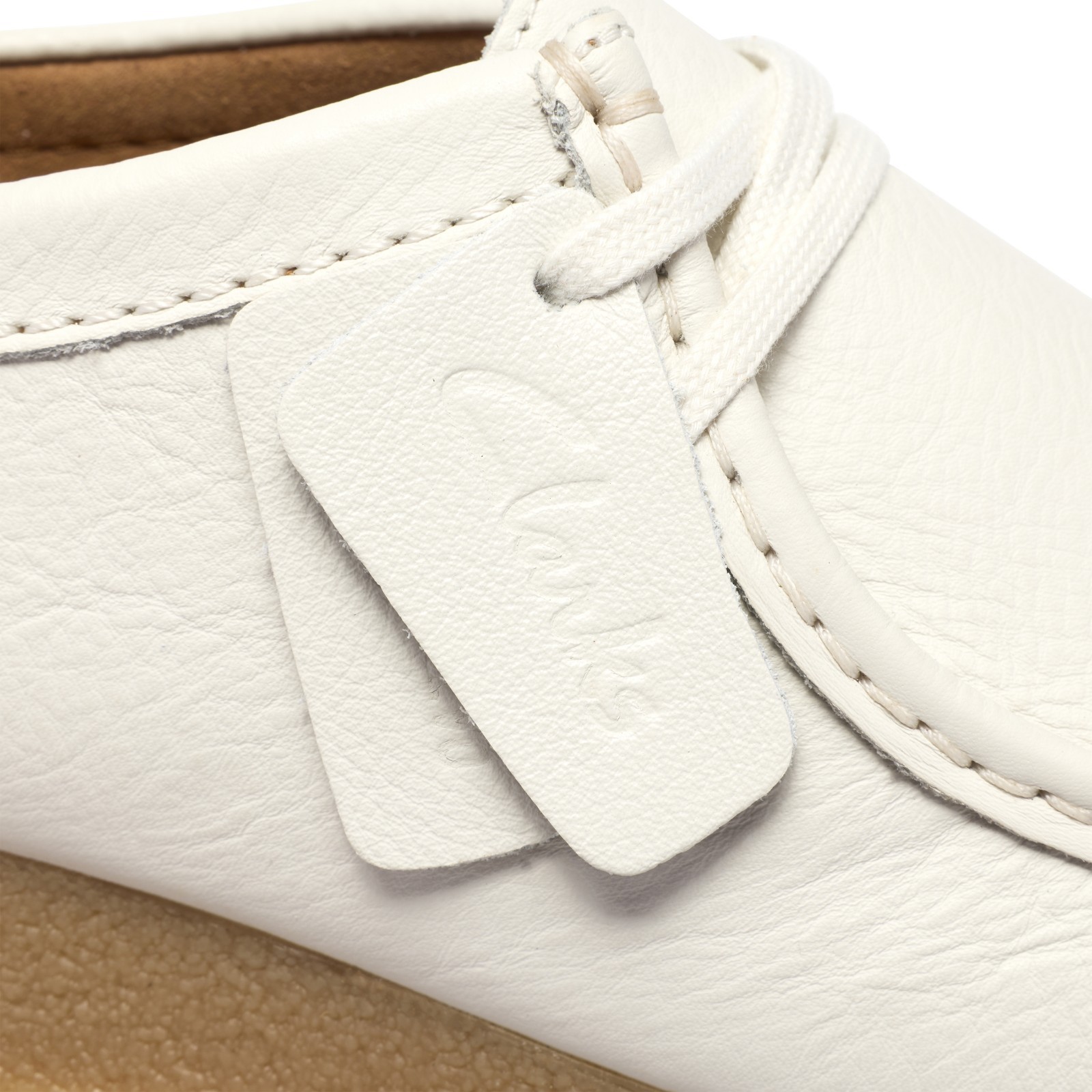 New Men Clarks Wallabee Evo Low White Leather Rubber Bottom Comfortable Shoes