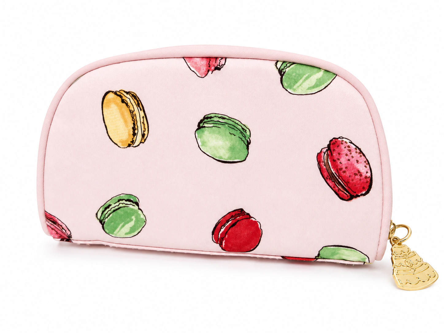 LADUREE Macaron Pattern Pouch Cosmetic Bag Pink Japan Limited Discontinued Used