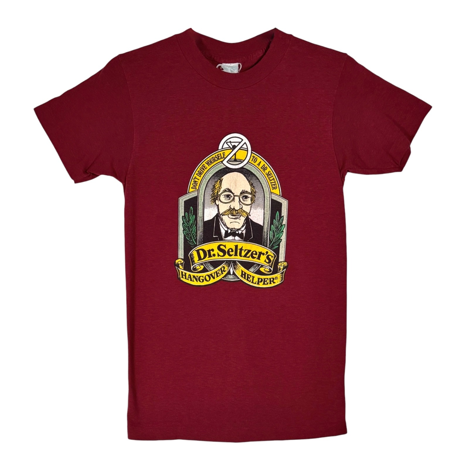 Vintage Single Stitch Graphic T Shirt S XS Fitted Dr. Seltzer’s Hangover Helper