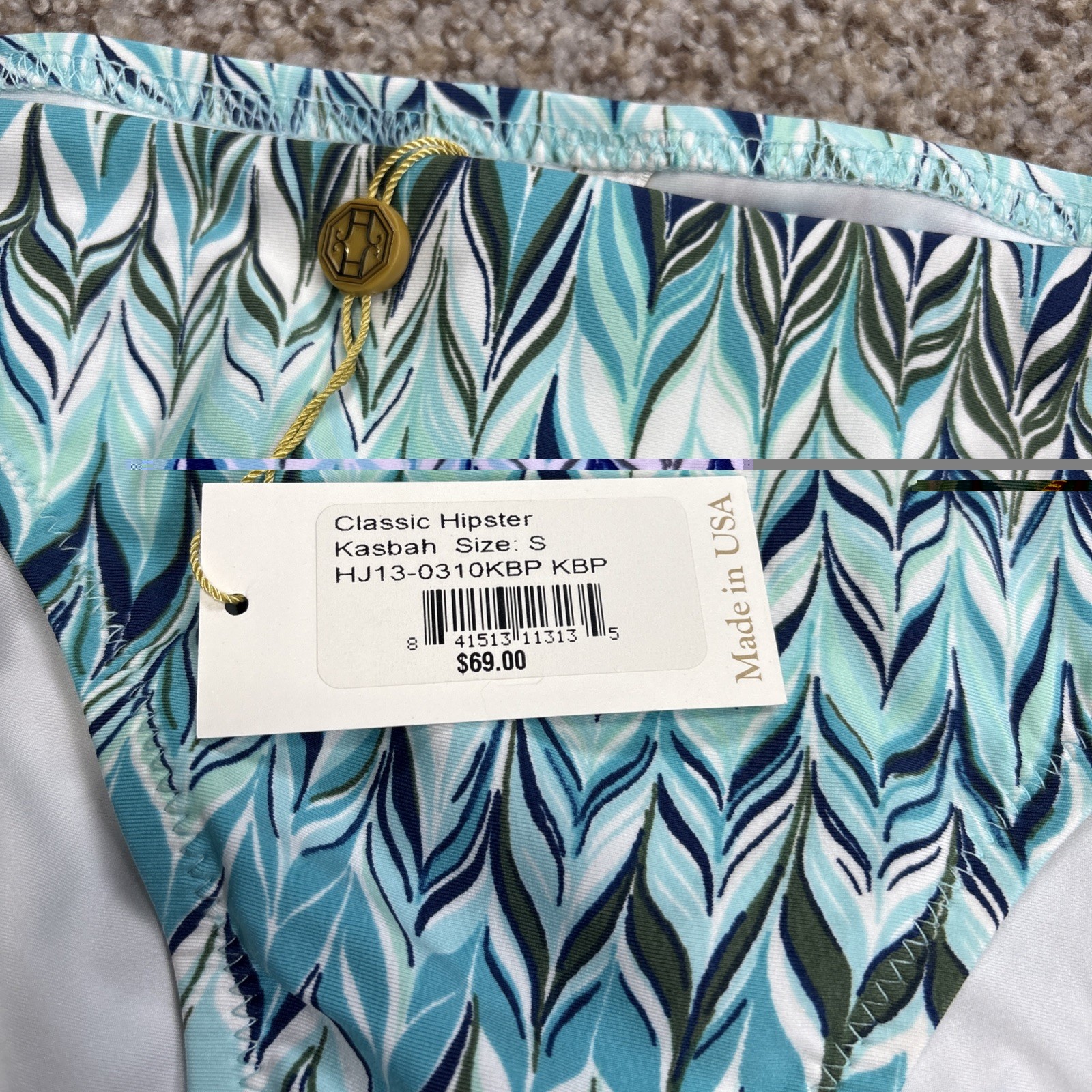 Helen Jon Classic Hipster Kasbah Bikini Bottom Women’s Small NEW MSRP $69