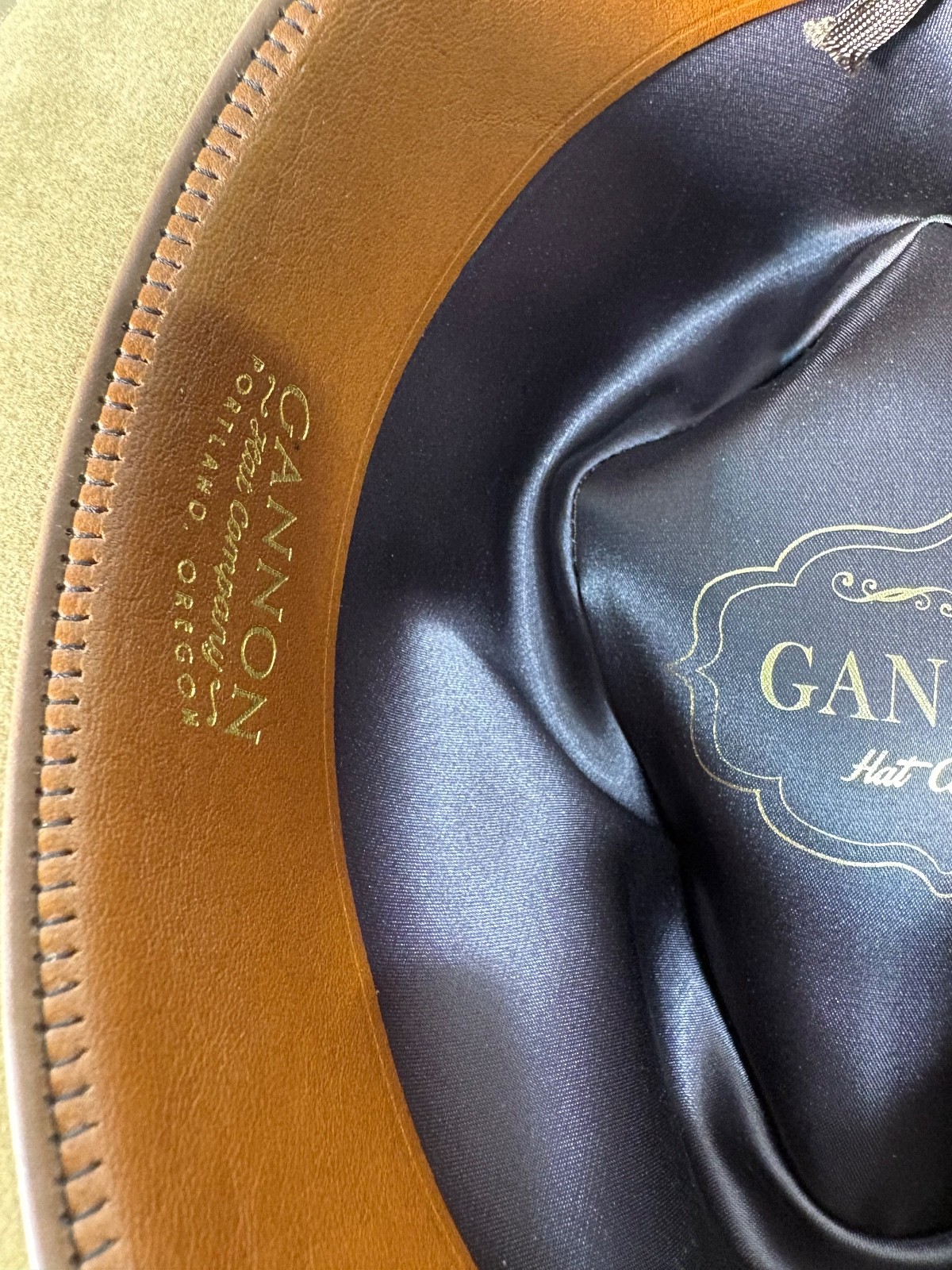 Gannon Hat Co Fedora, Whiskey, 7 1/4, Stetson, Pure Beaver Whippet Vintage Style