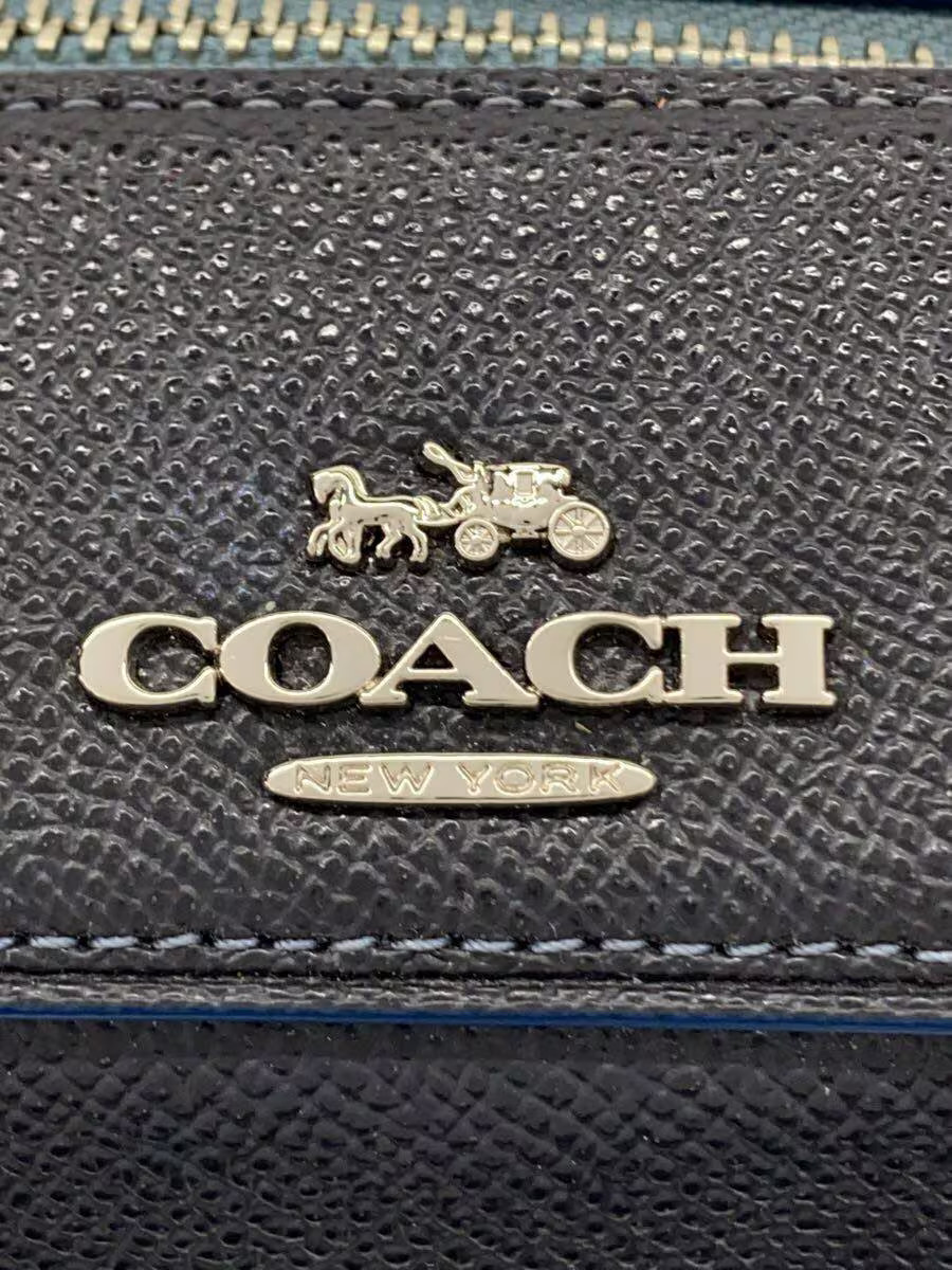 COACH Shoulder Bag Leather NVY Plain F31375