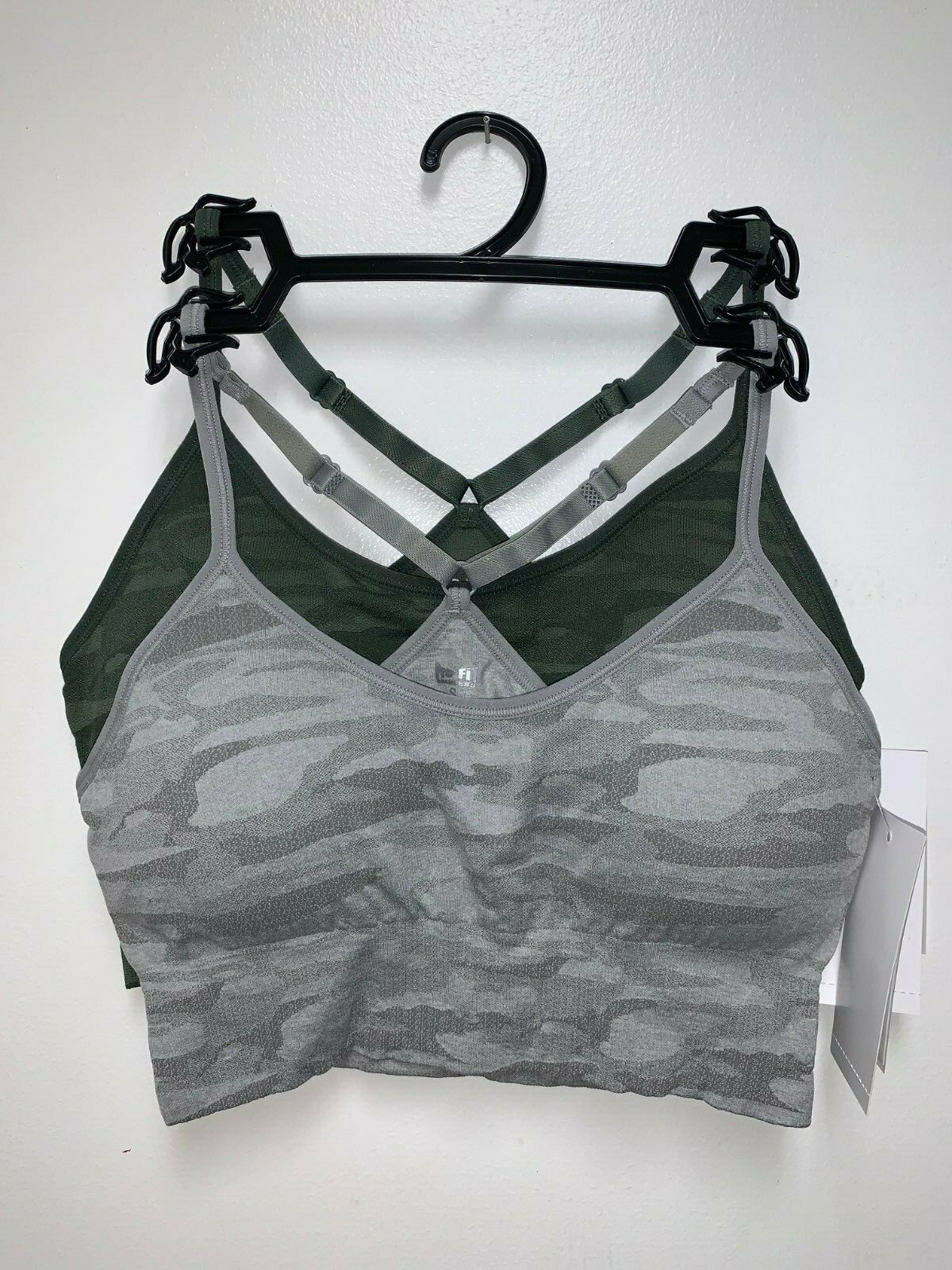 Padded 2 Pack Medium Impact Seamless Sports Bra Active Wear-Work Out Gym & yoga-