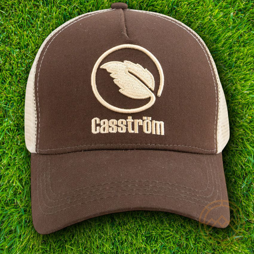 Casstrom Lapland Trucker Cap Brown Beige Mesh Back Snap Adjustment Fits Most