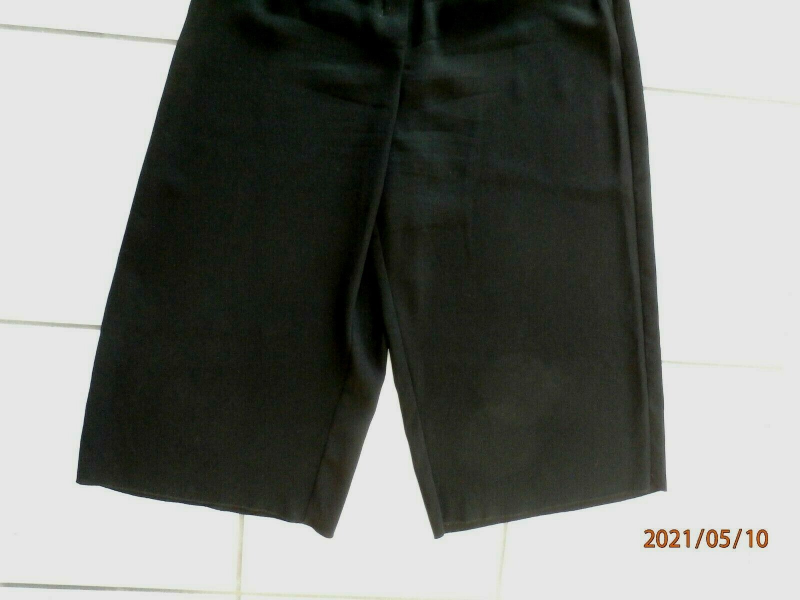 Aritzia Babaton Pants womens 10 Black Wide Leg Crop High Rise Culottes D874