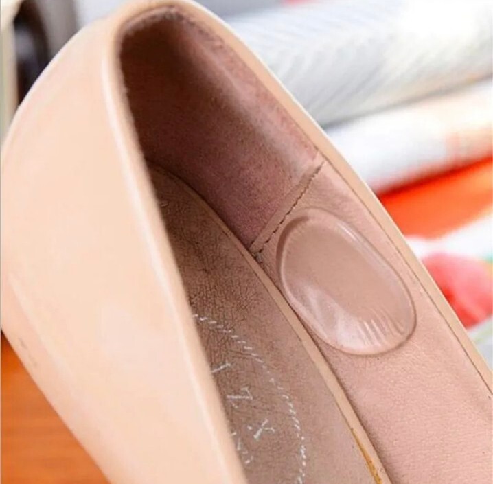 Self-Adhesive Silicone Gel Shoe Insole High Heel Insert Grips Cushion Foot Heel