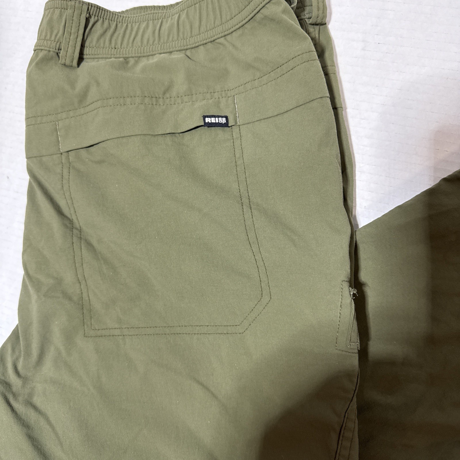 REI Co-op Convertible Olive Hiking Pants Zip Off Men’s 40 X 30