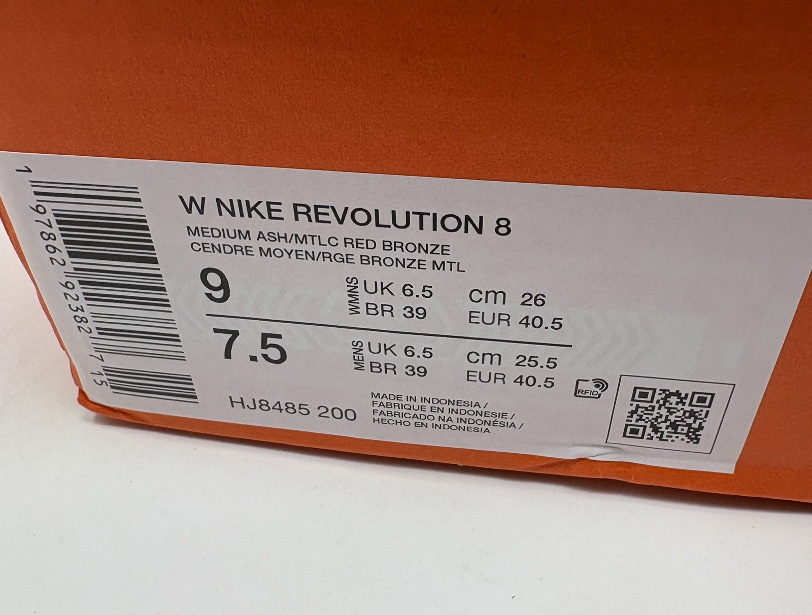 Nike Revolution 8 Ash Black Women’s Size 9 Shoes Athletic Running HJ8485-200 NEW