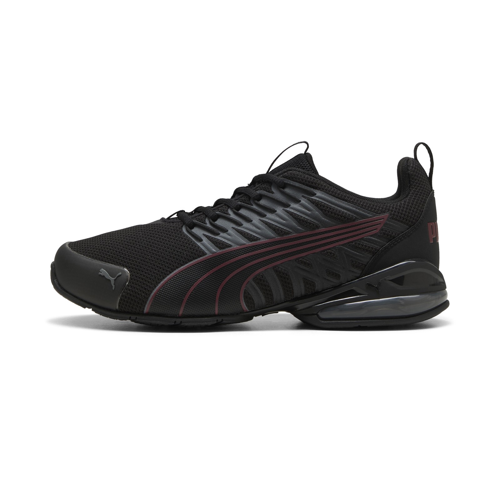 Puma Voltaic Evo 37960126 Mens Black Mesh Lace Up Athletic Running Shoes