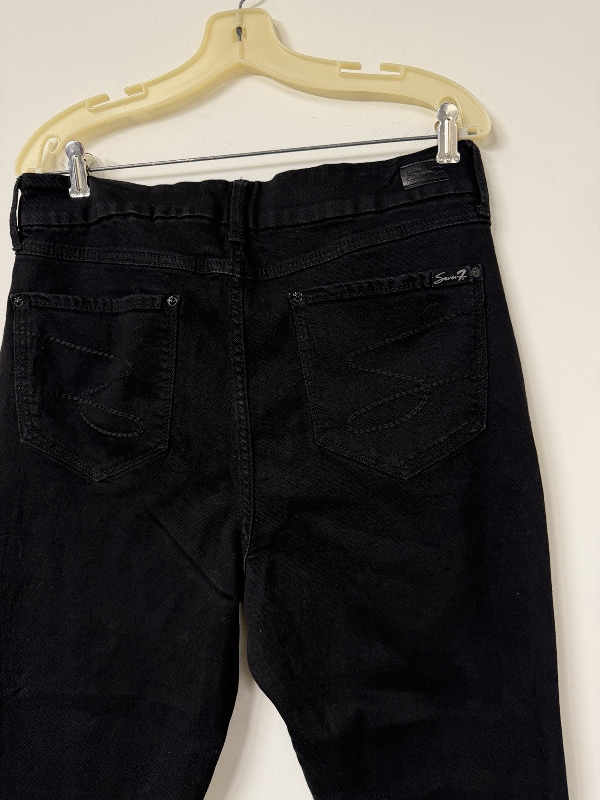 Seven 7 Women’s 14 Black Tummyless High Rise Comfortable Stretch Skinny Jeans