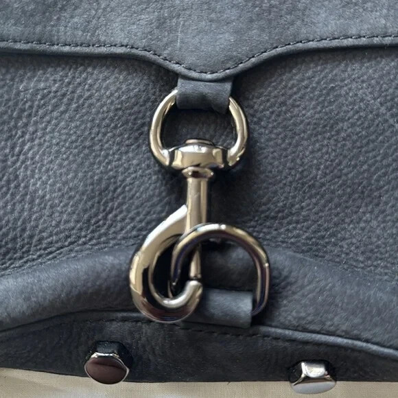 New Rebecca Minkoff Mini MAC Crossbody Black Suede Purse