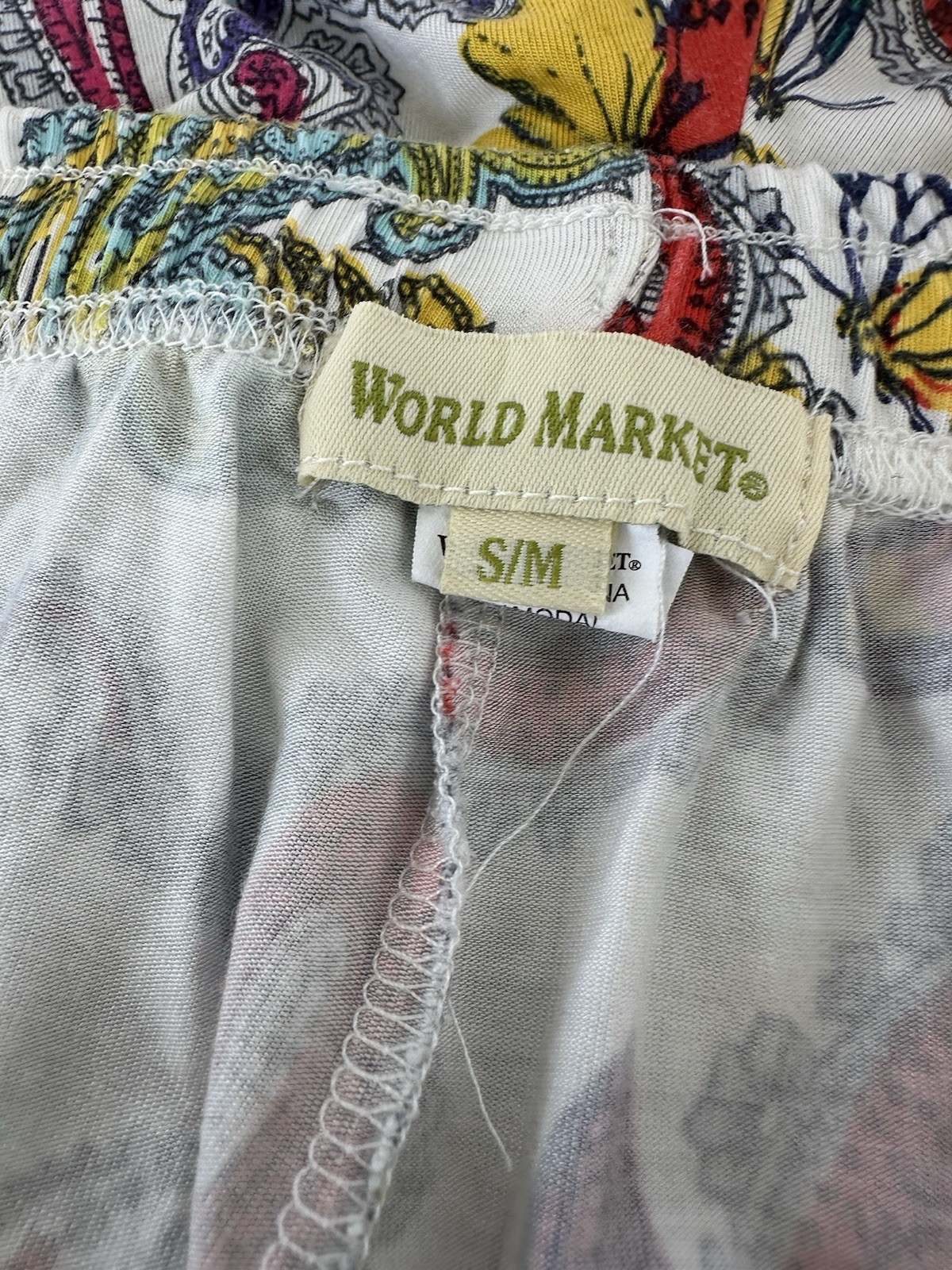 World Market Small/ Medium Colorful Paisley Drawstring Boxer Shorts MODEL S M