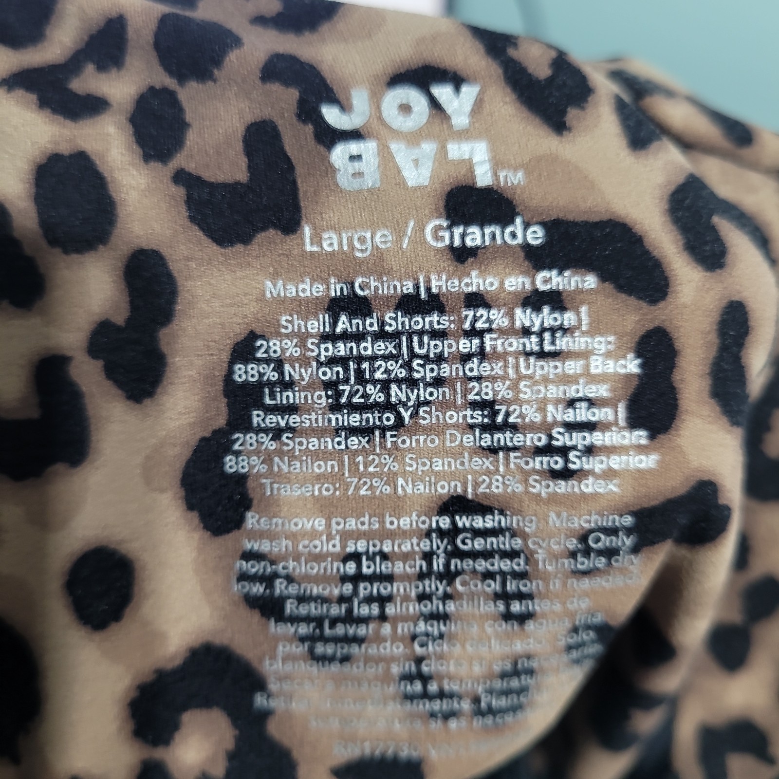 Women’s Knit Square Neck Slit Active Dress – JoyLab Leopard Large Gently Used