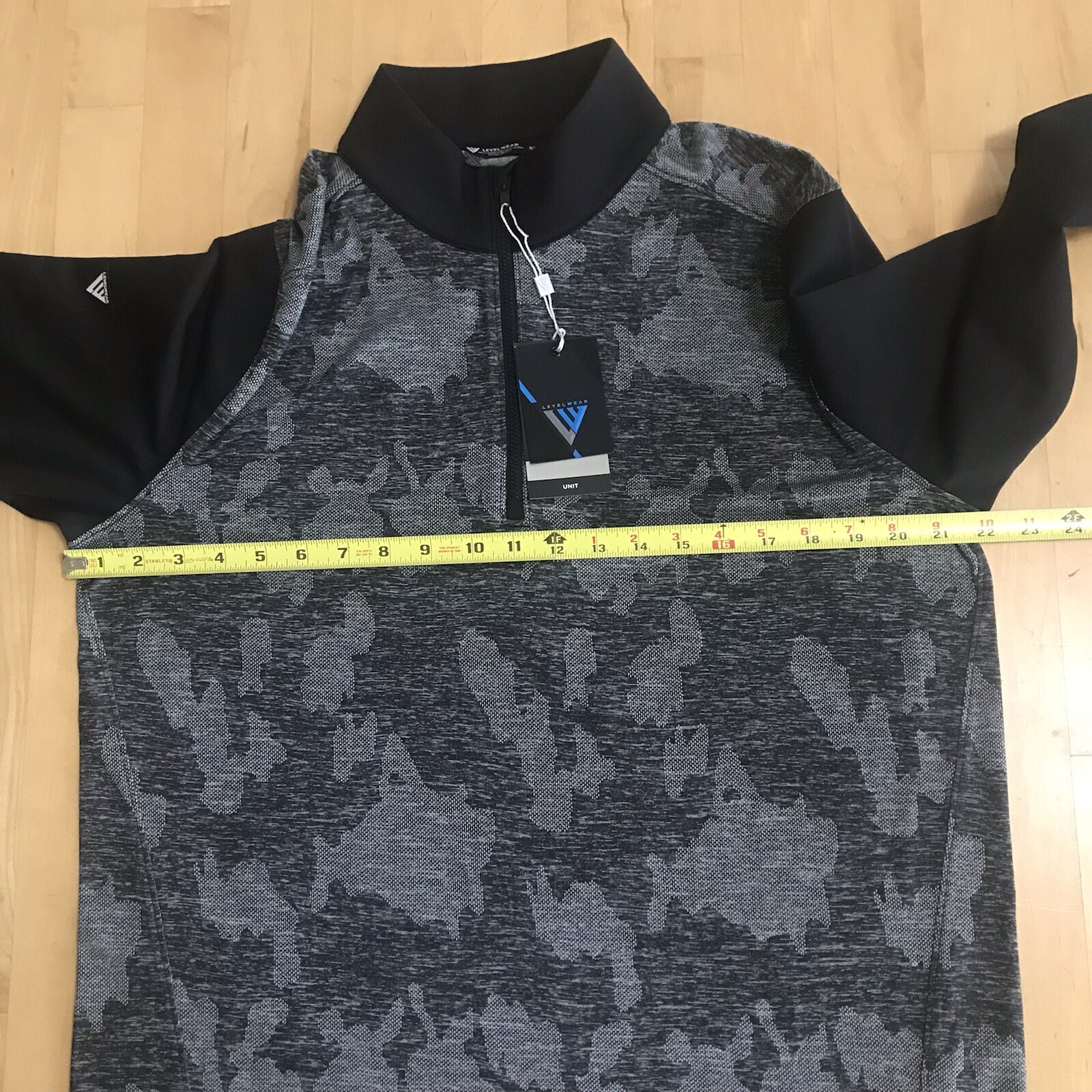 NWT Level Wear Men’s Long Sleeve Unit Active Midlayer Pullover Jacket Sz M Spand