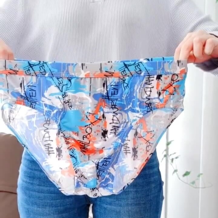 6XL Men’s Panties Ice Silk Underwear Men’s Shorts Lace Low-rise Briefs U Pouch