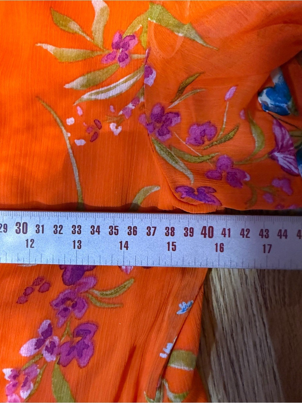 Calvin Klein Orange Floral V-Neck Midi Dress