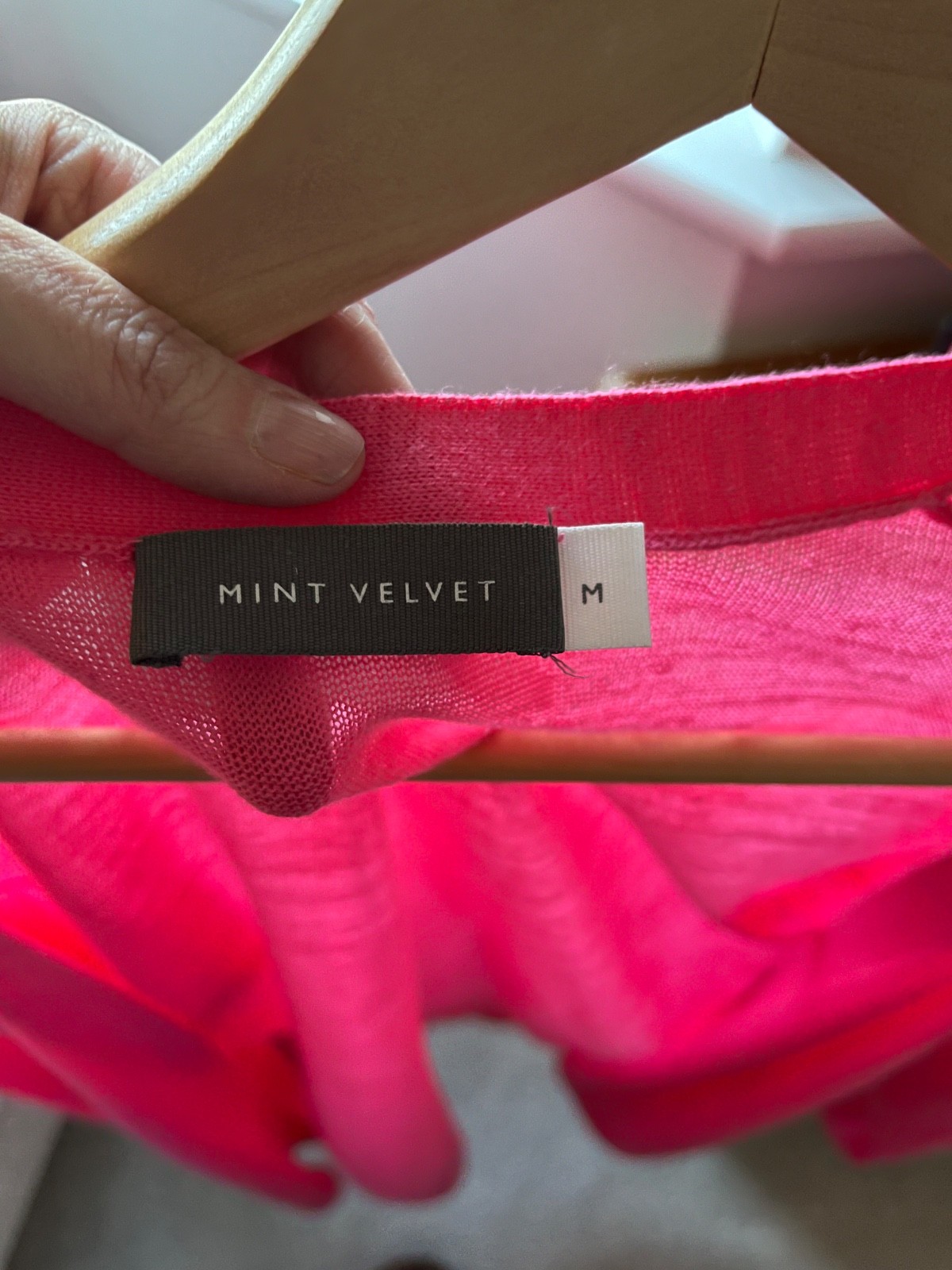 MINT VELVET BRIGHT PINK LONGLINE CARDIGAN M, EXCELLENT CONDITION WORN TWICE