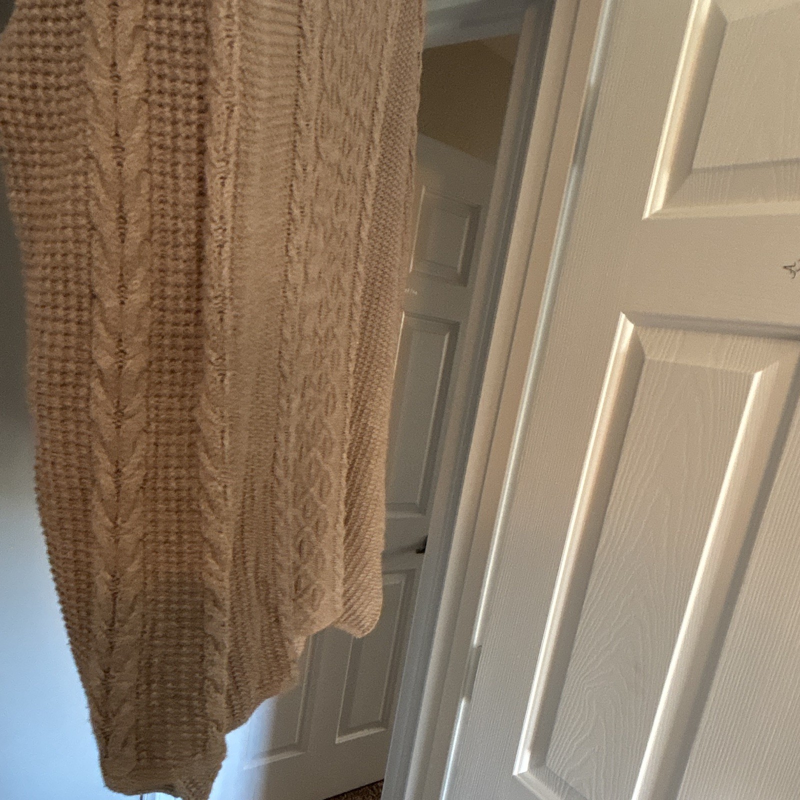 Jeanne Pierre Brown Cable-Knit Pullover Sweater 1X Plus Cotton Crew Neck