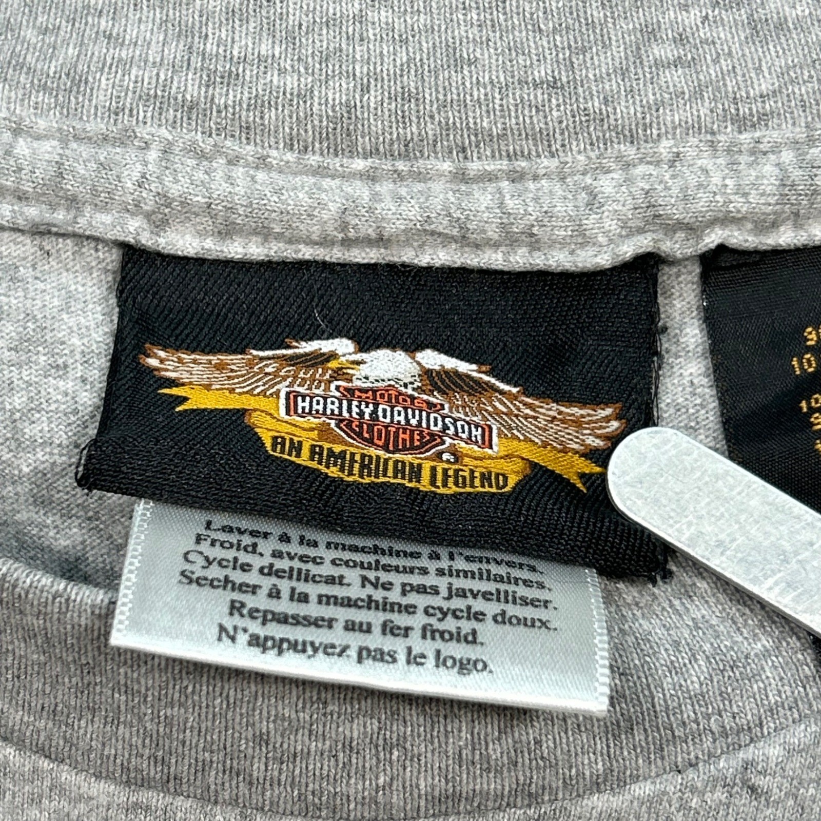 Harley Davidson Shirt Sz M Mens Gray Biker 100th Anniversary Graphic Made in USA