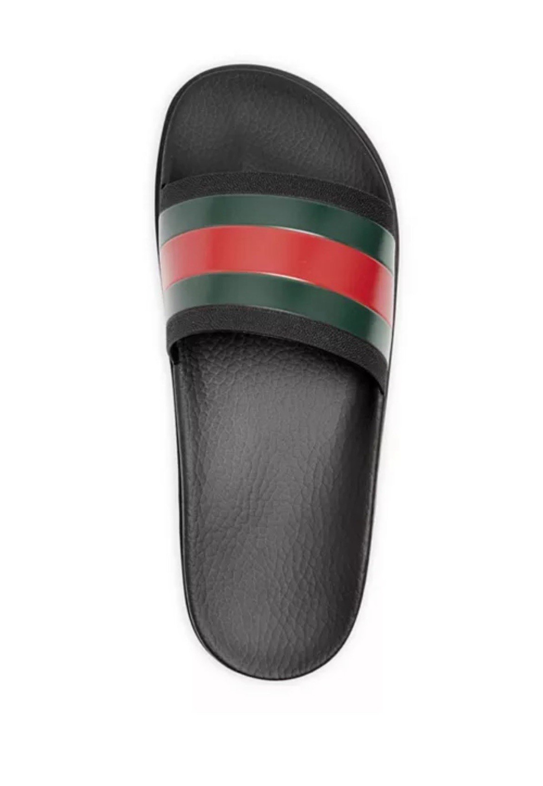Gucci Web Men’s Rubber Slide Sandal – Black Rubber, US 11