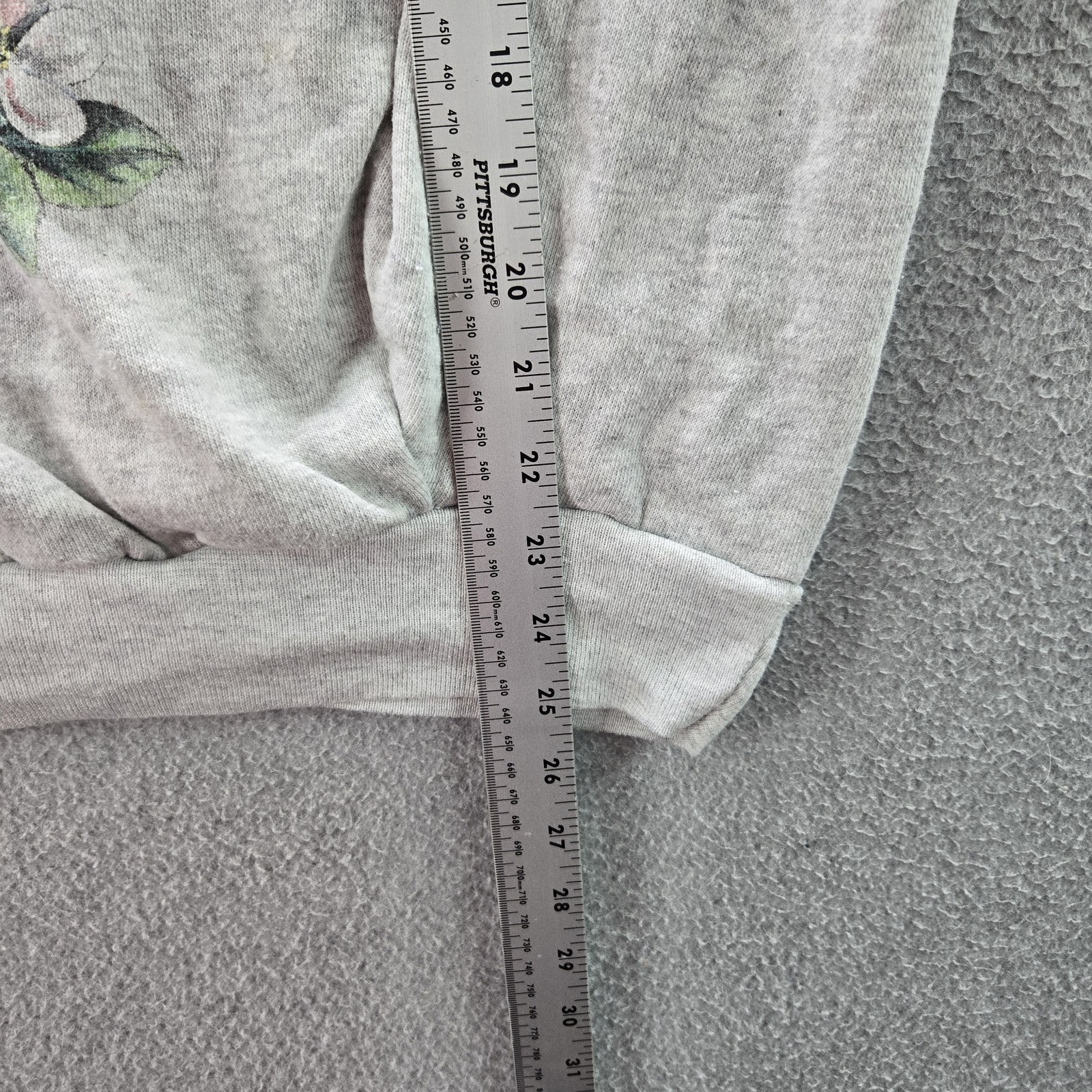 VINTAGE Arkansas Men Sweatshirt L Gray Graphic Print Fleece Natural State READ