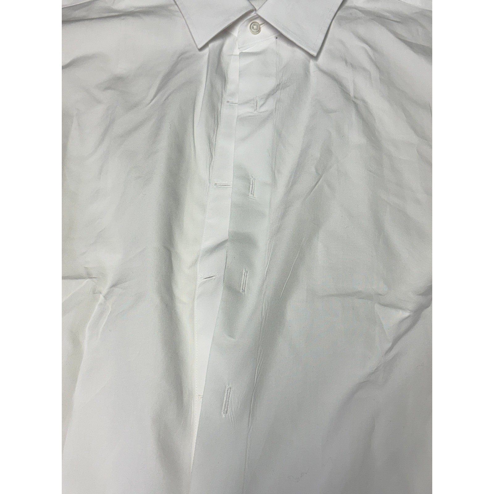 Proper Cloth Mens White Broadcloth Dress Shirt French Cuff 18.5 37 AC1855051A1