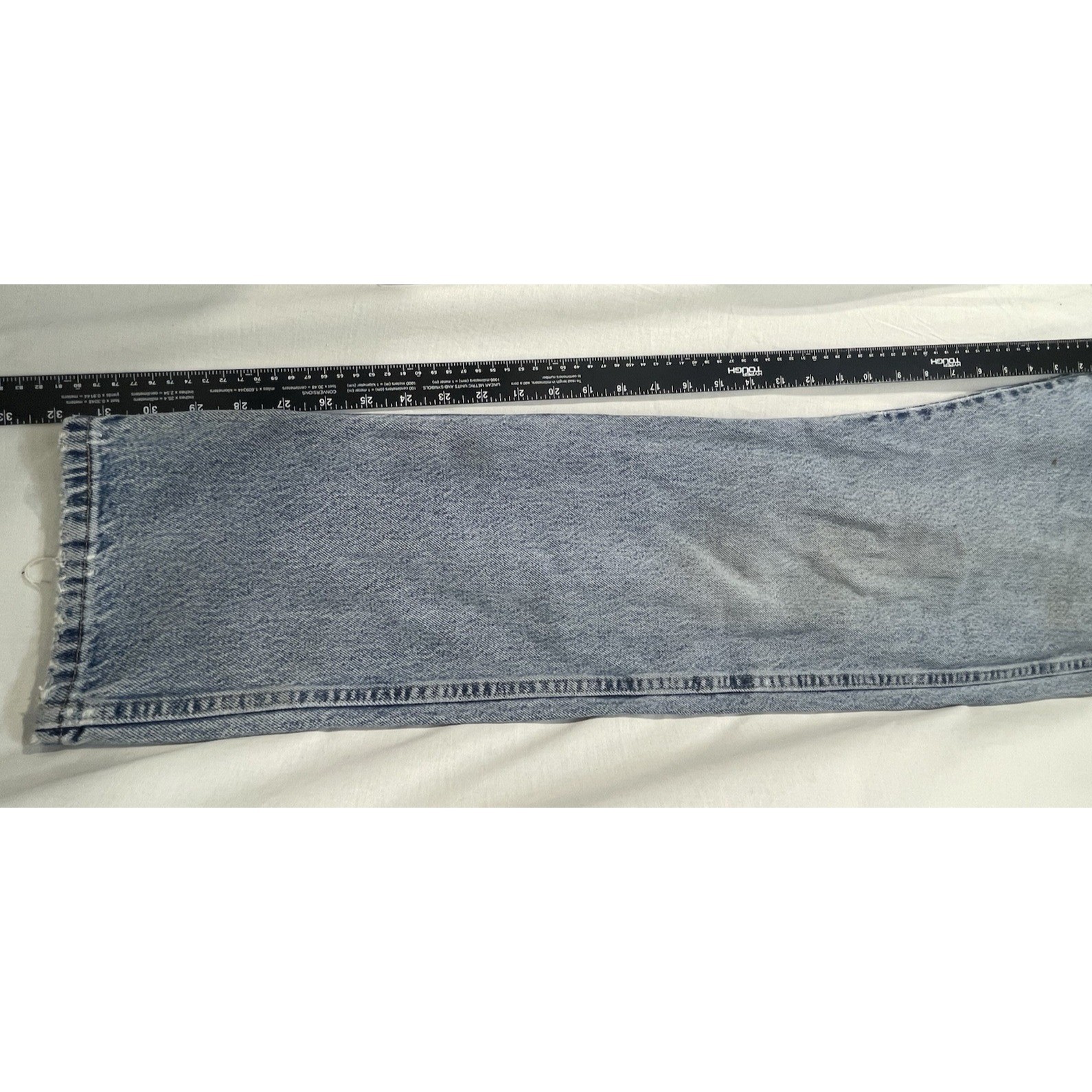 Vtg Wrangler Jeans 32×32 Blue Wash Denim Thrashed Distressed Ripped Grunge Work
