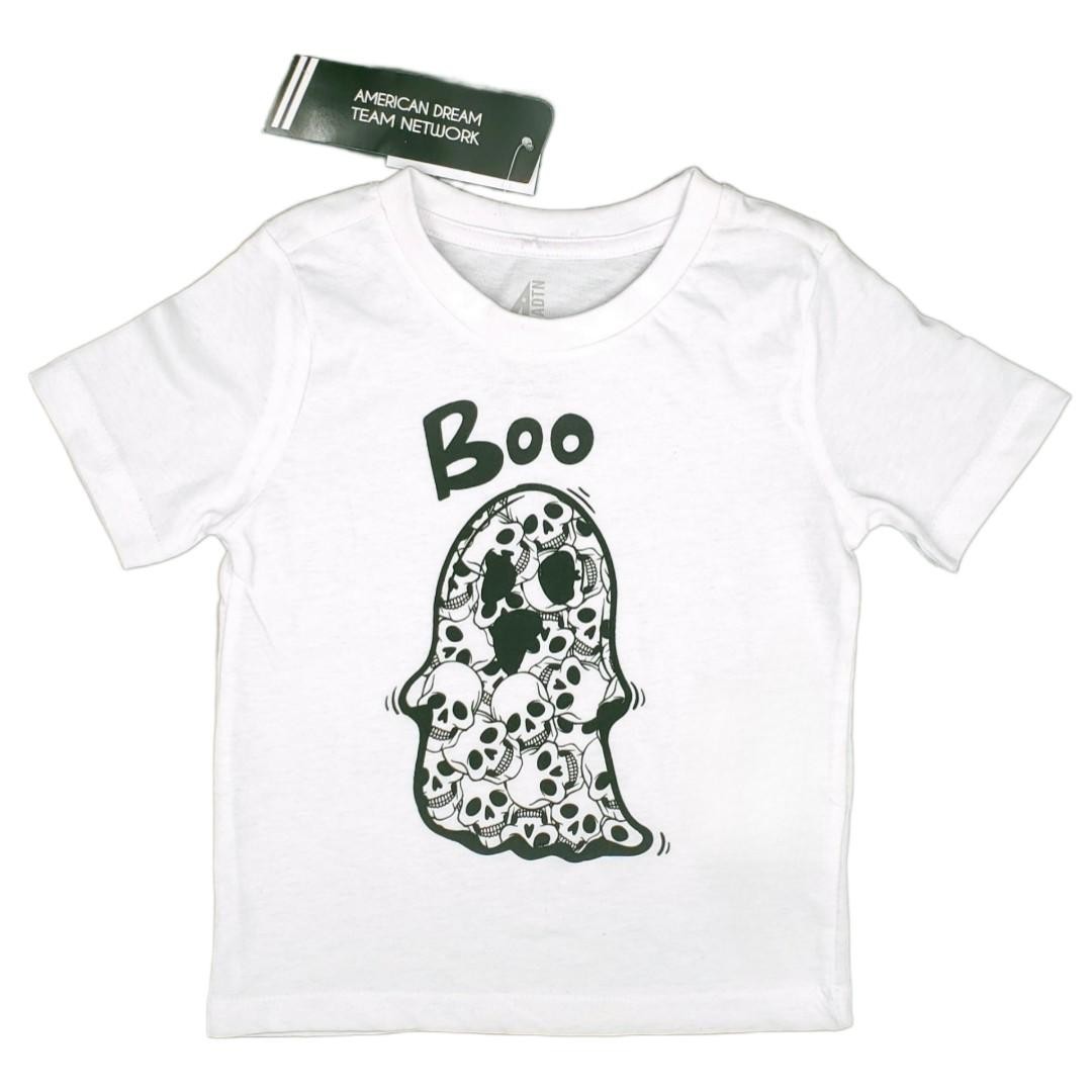 ADTN Boy’s Short Sleeve Halloween T-Shirt White Ghost 2T