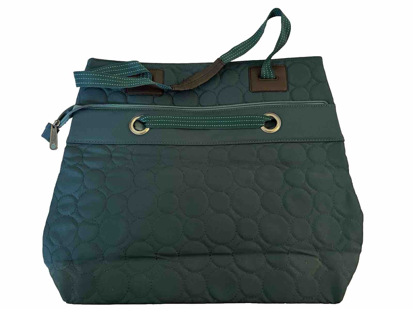 Thirty One Vary You Versatile Tote Quilted Double Handle Bag Purse Teal