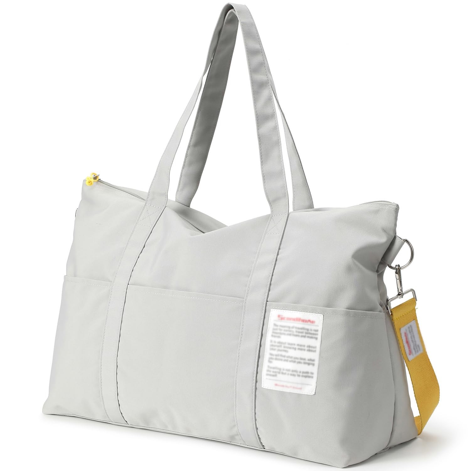 VanFn Duffle Bags, Women Sports Gym Bag, Travel 20 x 13.8 x 7.9 inches, Grey