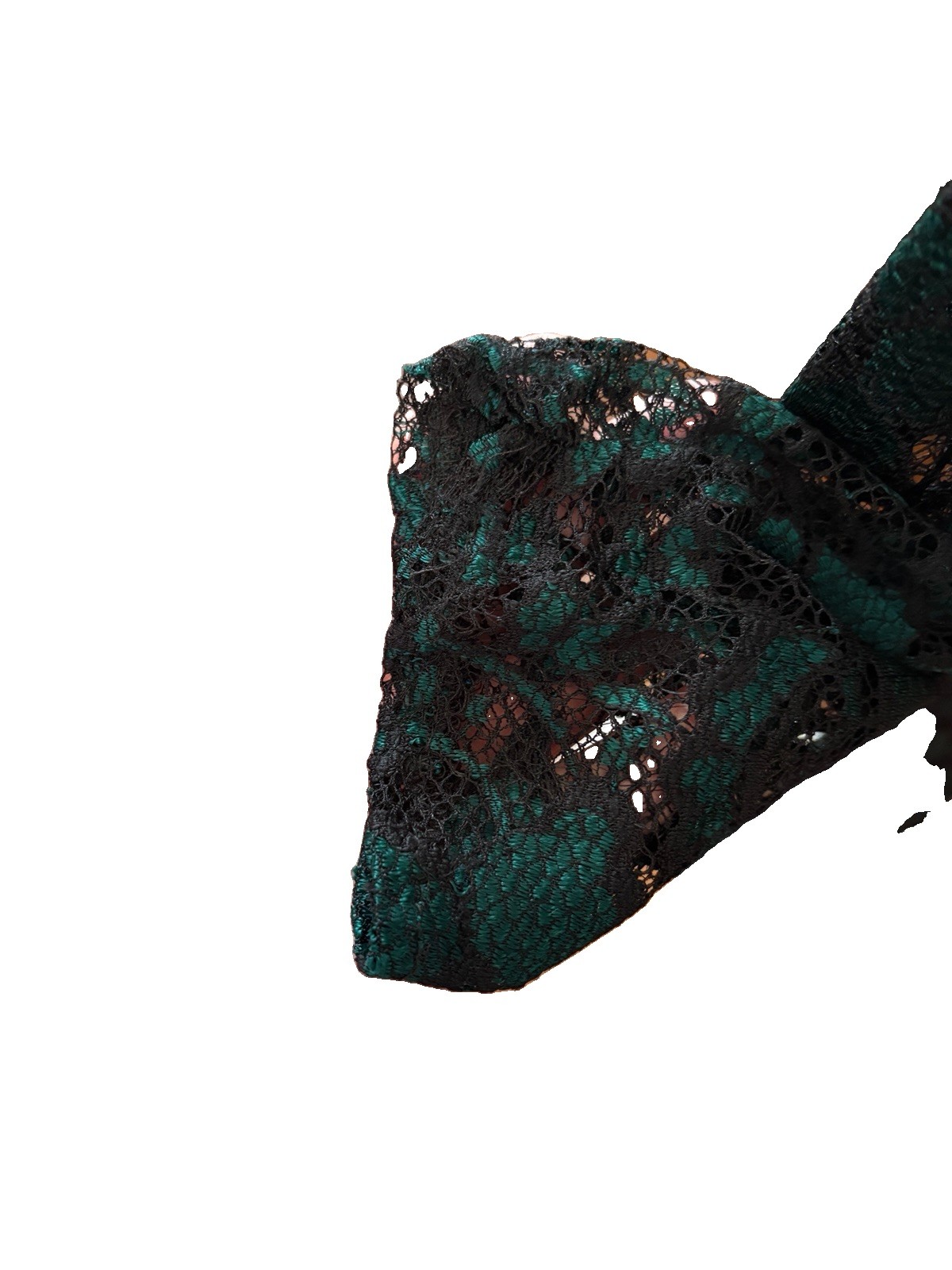Brunello Cucinelli Black/Green Floral Lace Lined Sheath Dress XXS