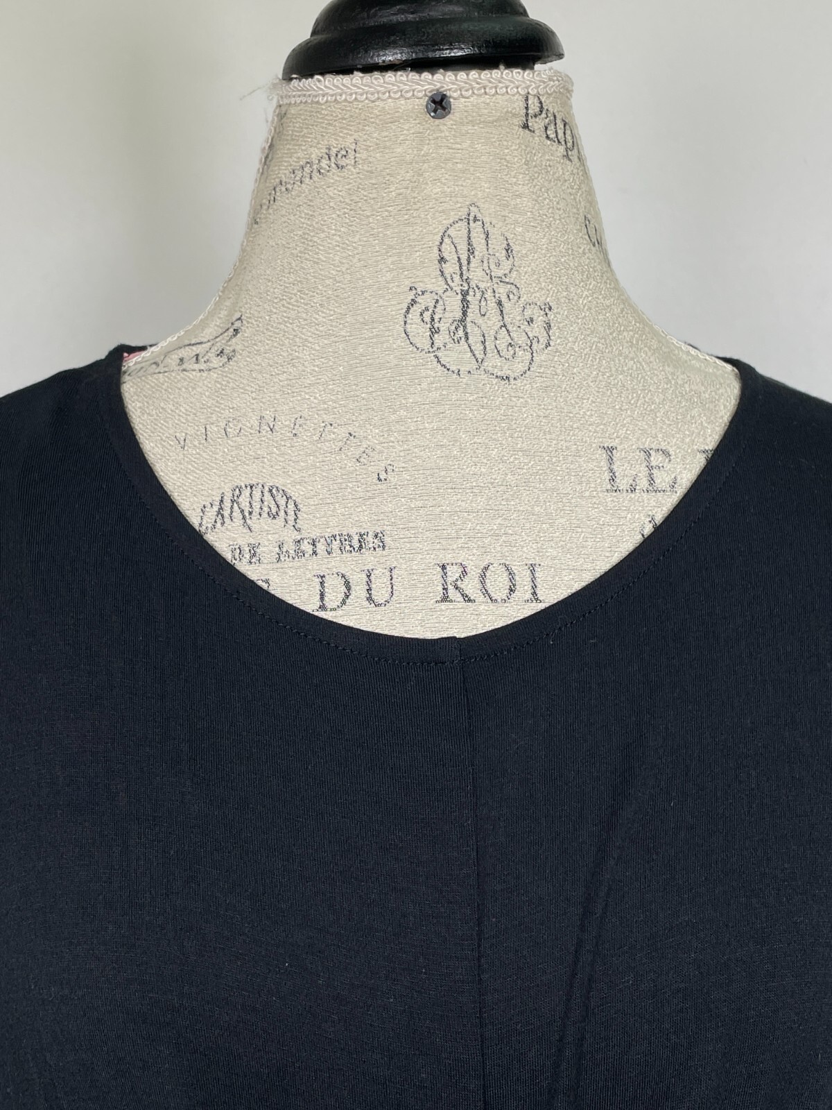 Juicy Couture 3/4 Sleeve Cross Front Pitch Black Top Women’s XXL NWT