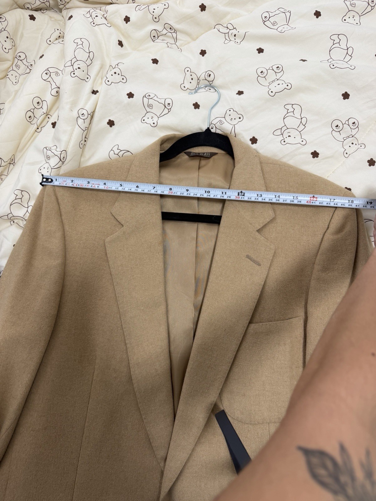 Vintage Camel Hair Blazer 100% Camel Hair Tailored Jacket Classic Luxury Beige